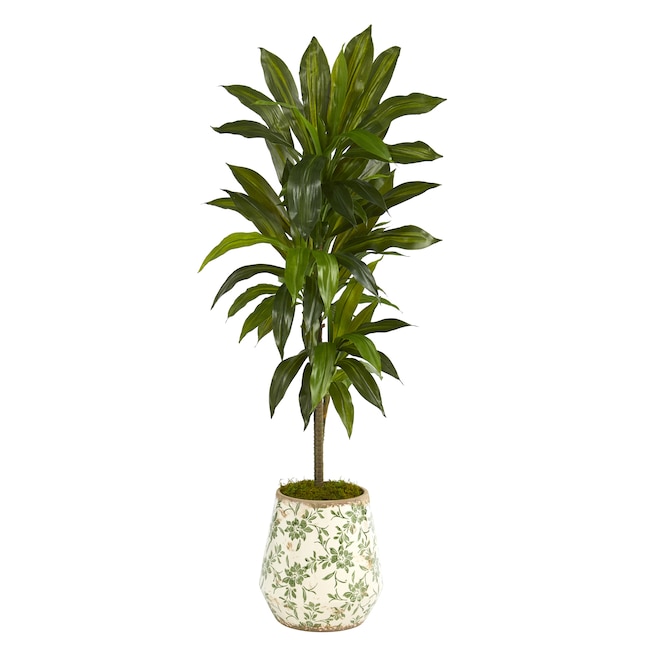 Pot H Green Dracaena Artificial Plant Realistic Look Home Office Decor 48 in