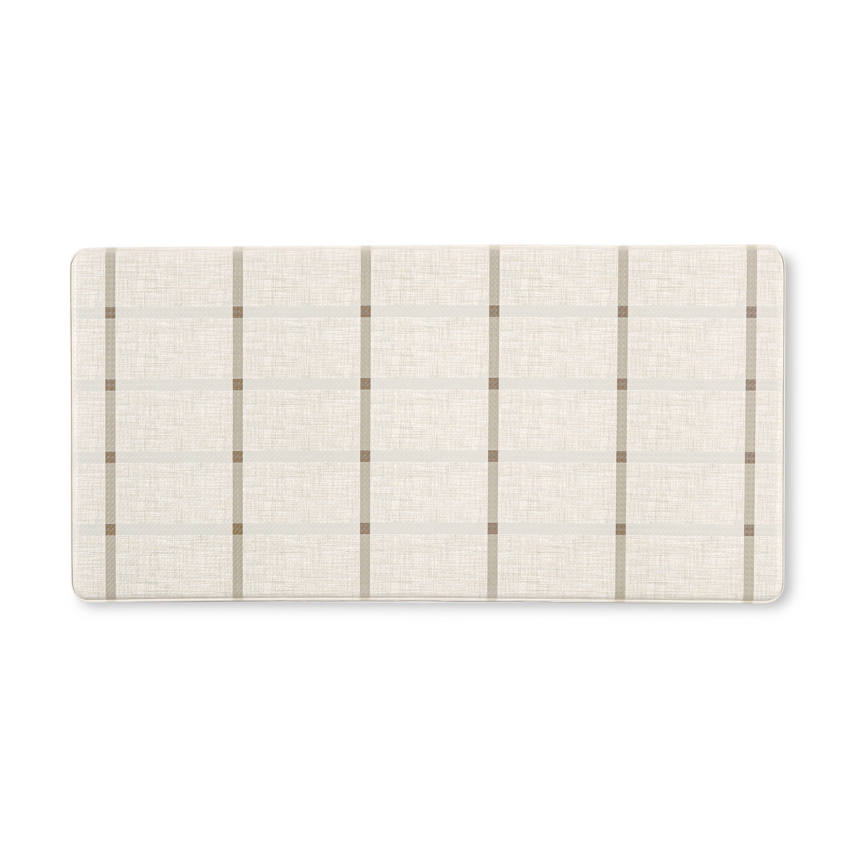 Town & Country Living 2-ft x 3-ft Beige PVC Rectangular Indoor Decorative Door mat