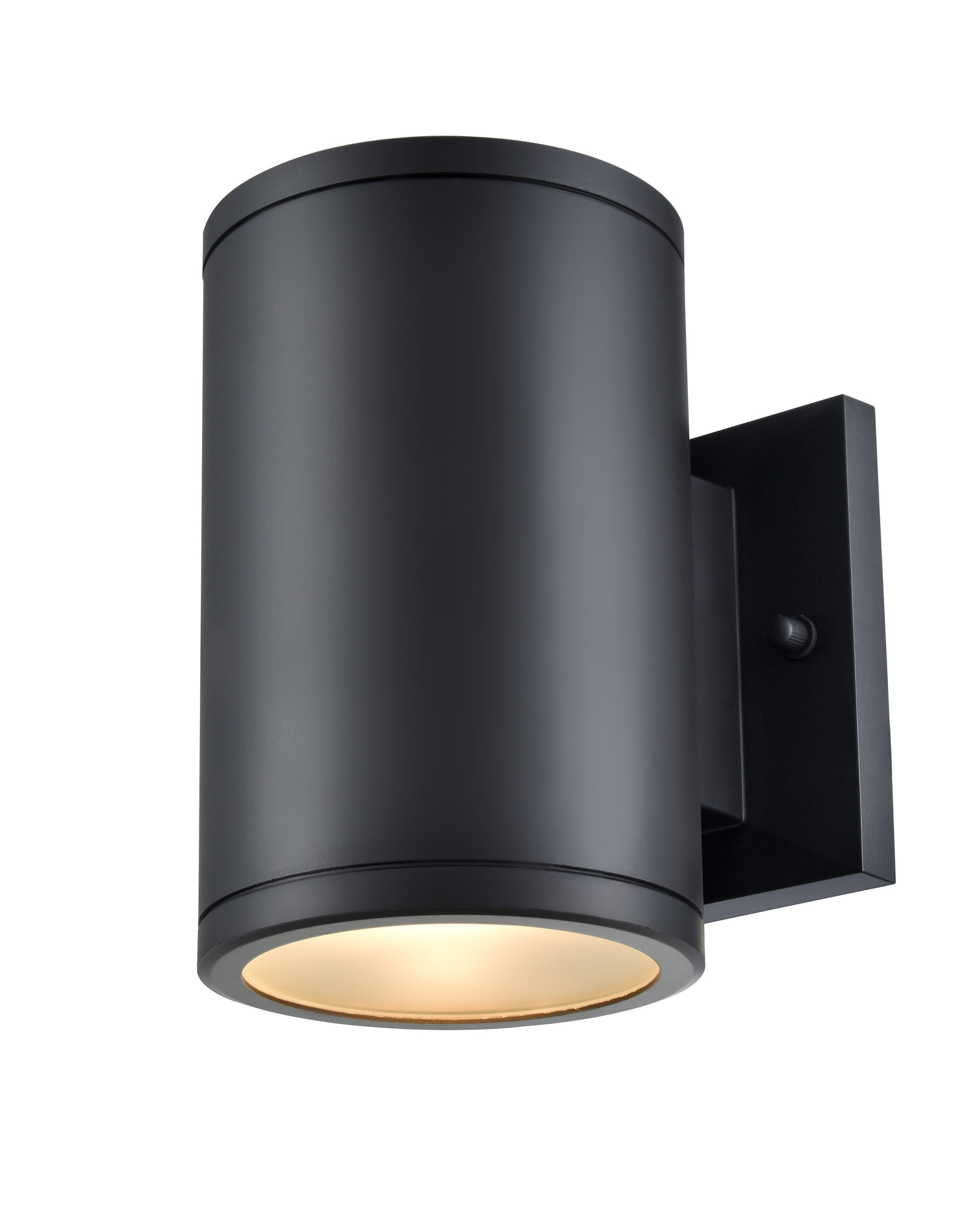 Millennium Lighting 45001-PBK Vegas 1 -Light 7-in H Matte Black Hardwired Outdoor Wall Light