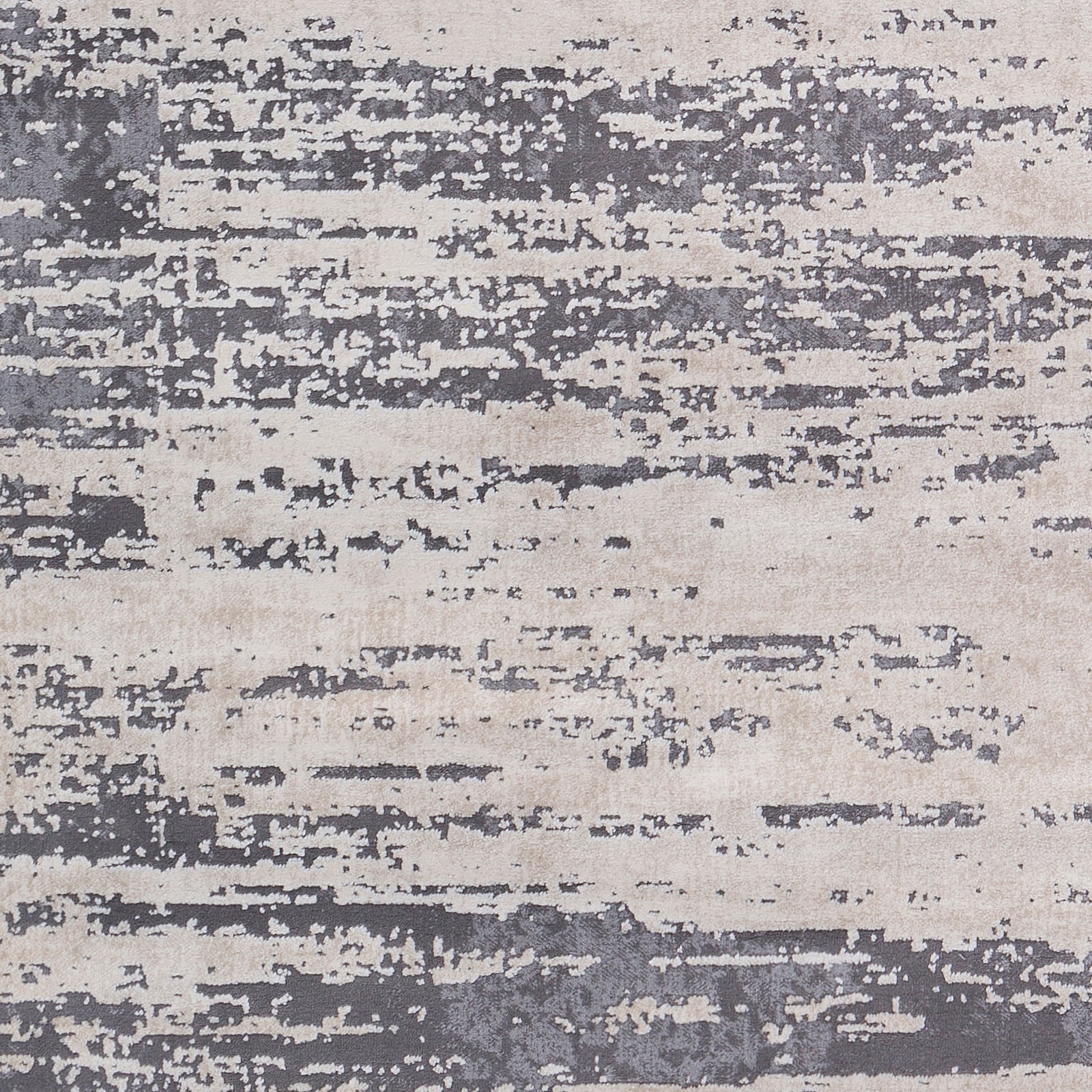 Reversible Gray Rectangular 63"x91" Stain-Resistant Wool-Blend Rug