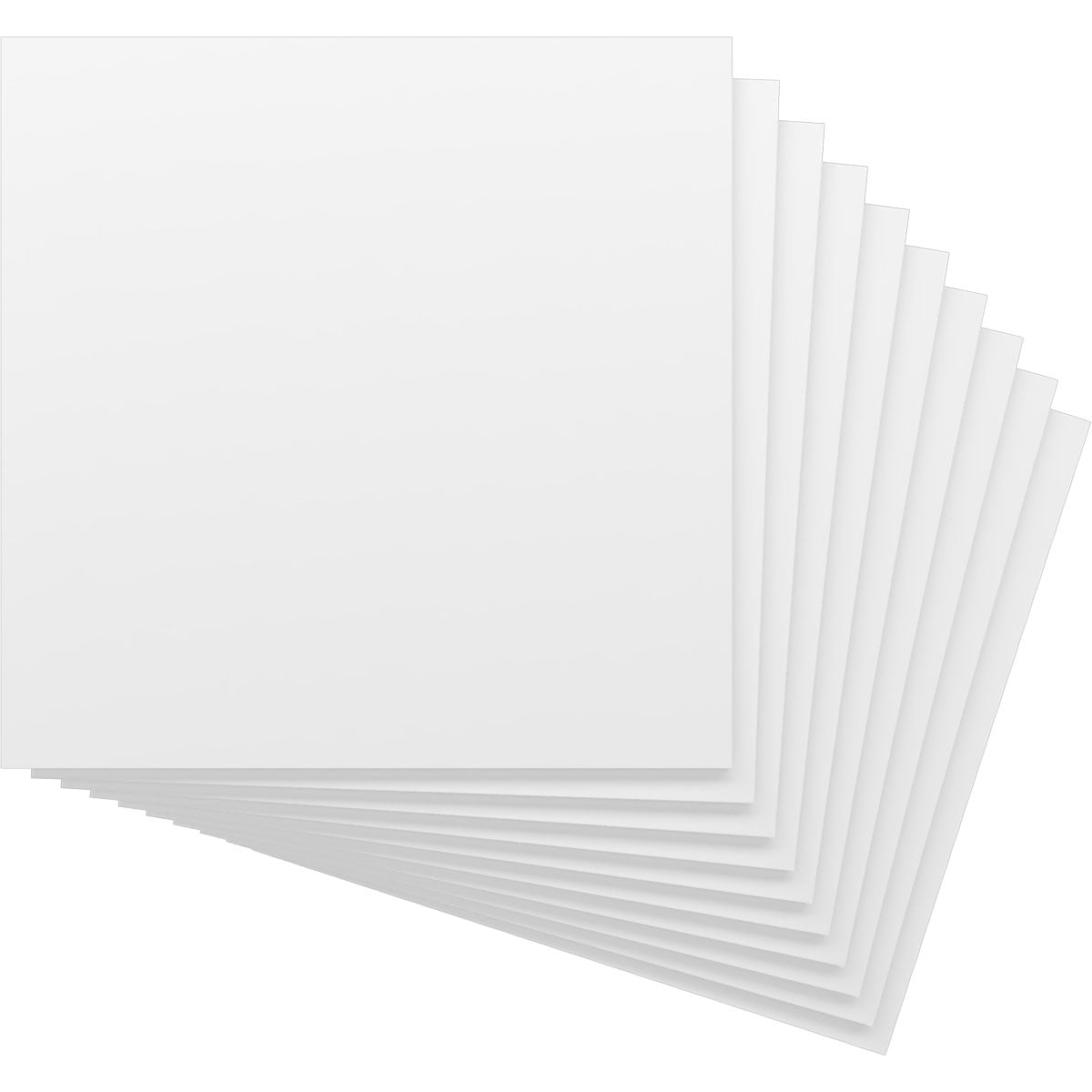 Ekena Millwork HBP12X12X375CUN 11-3/4-in x 11-3/4-in Smooth Paintable/Stainable White PVC Wall Panel ( 10 -Pack, Covers 0.96-sq ft )