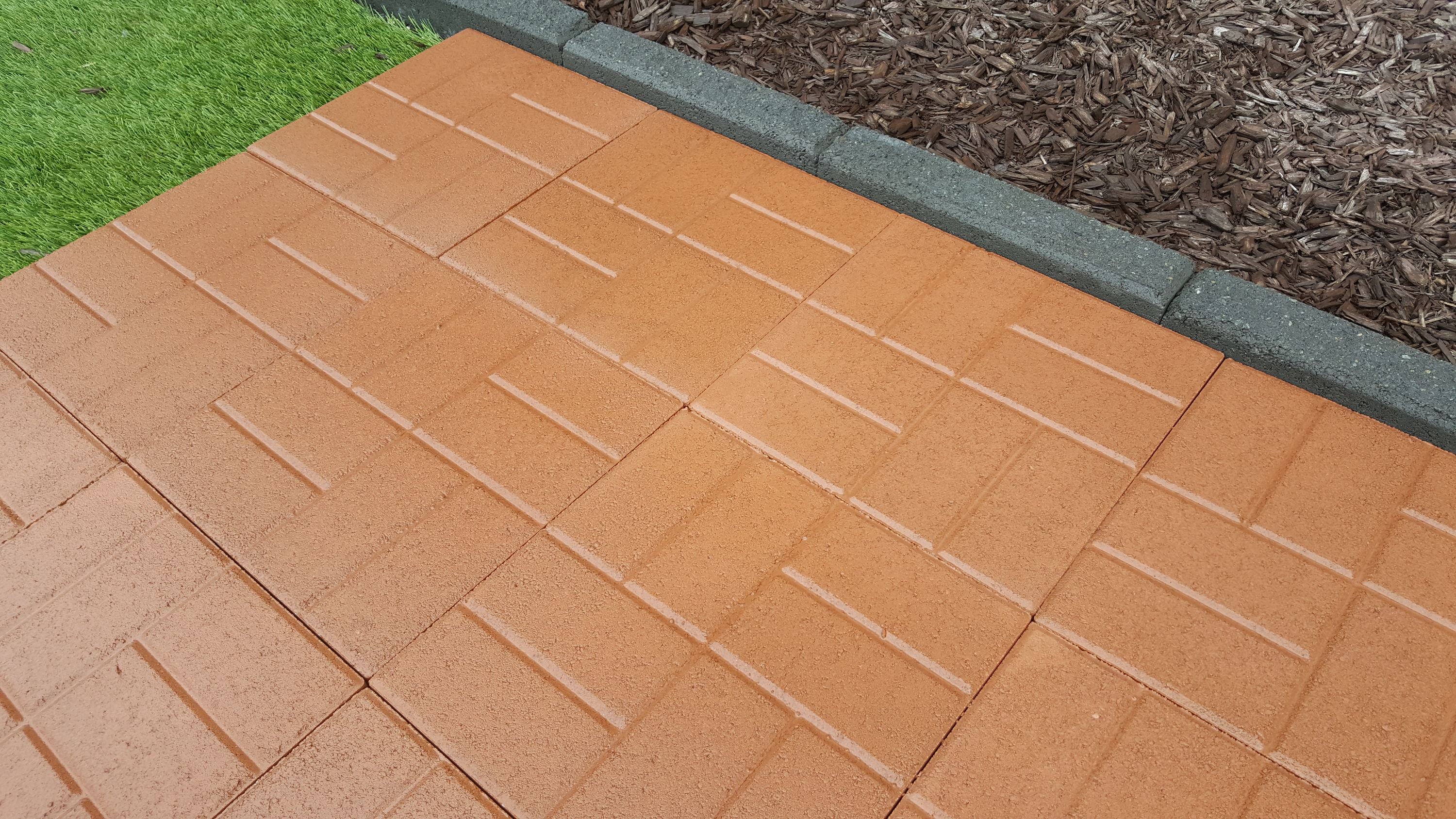 16-in L x 16-in W x 2-in H Square Red Concrete Patio Stone 16-in L x 16-in W x 2-in H Square Red Concrete Patio Stone