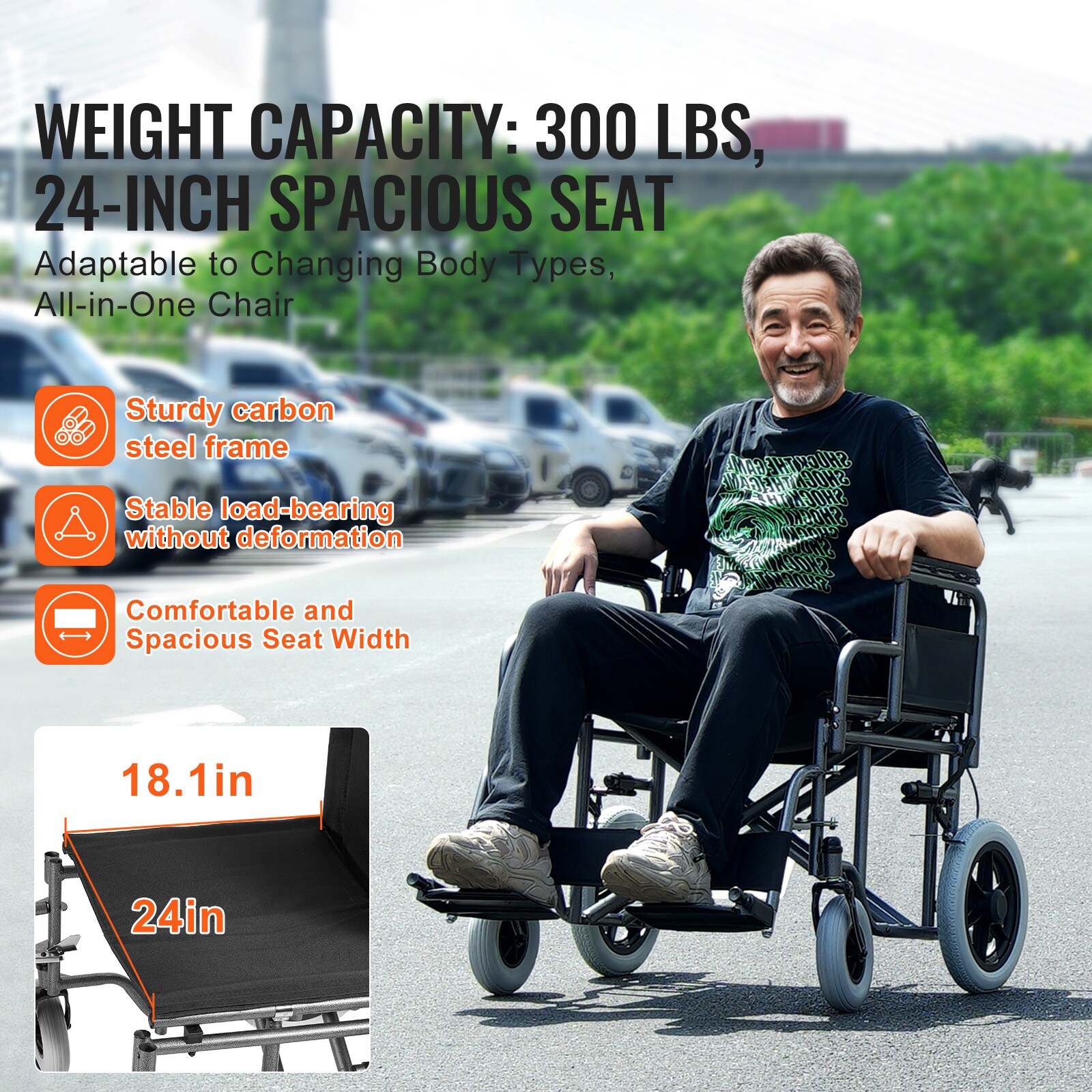 VEVOR SCFWYSLYTGHX05700V0 Walkers-Wheelchairs-Rollators - View #2