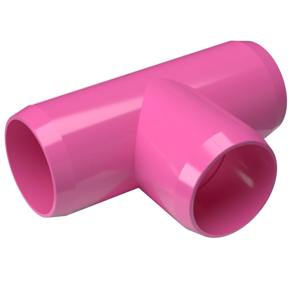 PVC Pipeworks 1-in Schedule 40 PVC Tee in Pink (4-Pack) in the PVC Pipe ...