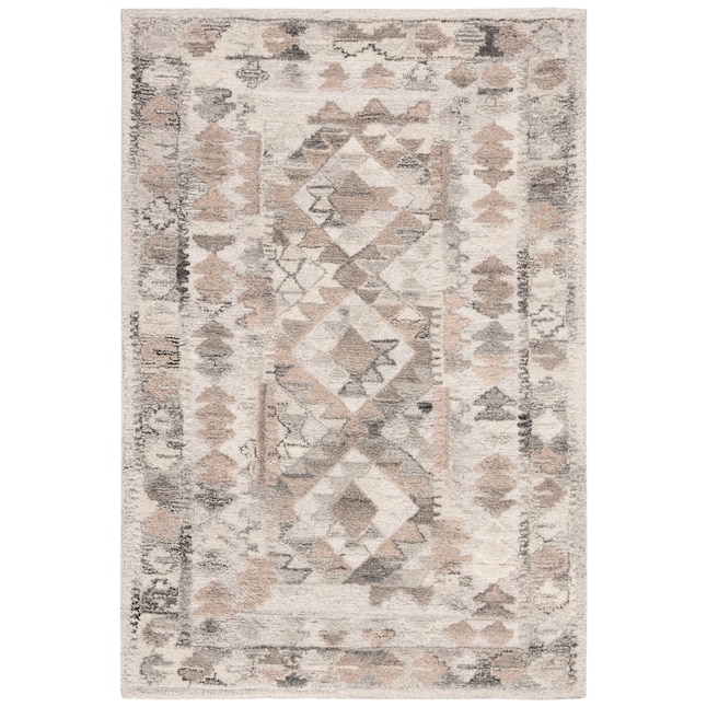 Safavieh Wyndham Borwick 4 x 6 Gray/Taupe Indoor Abstract Global Handcrafted Area Rug Safavieh Wyndham Borwick 4 x 6 Gray/Taupe Indoor Abstract Global Handcrafted Area Rug