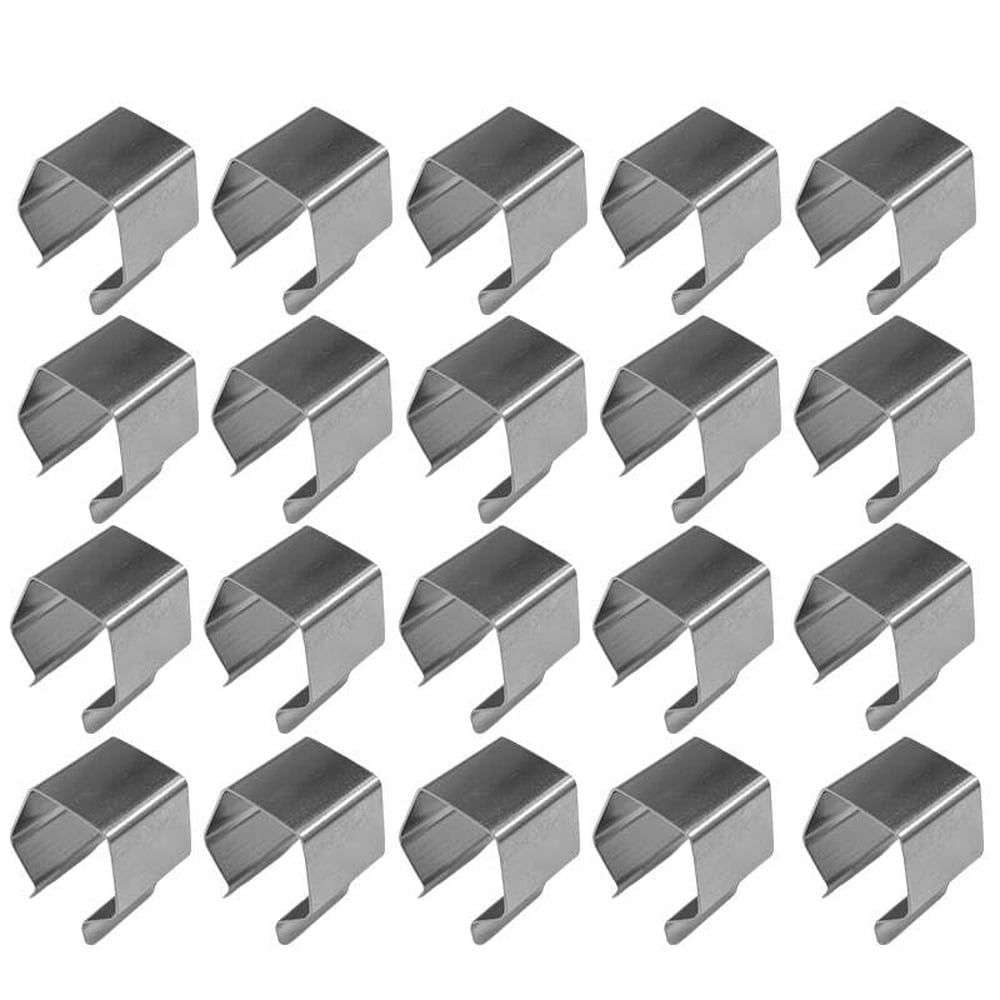 Aoibox  20 Pack Stainless Steel Screen Installation Clips for Window and Door Repair Silver Retainer Clips
