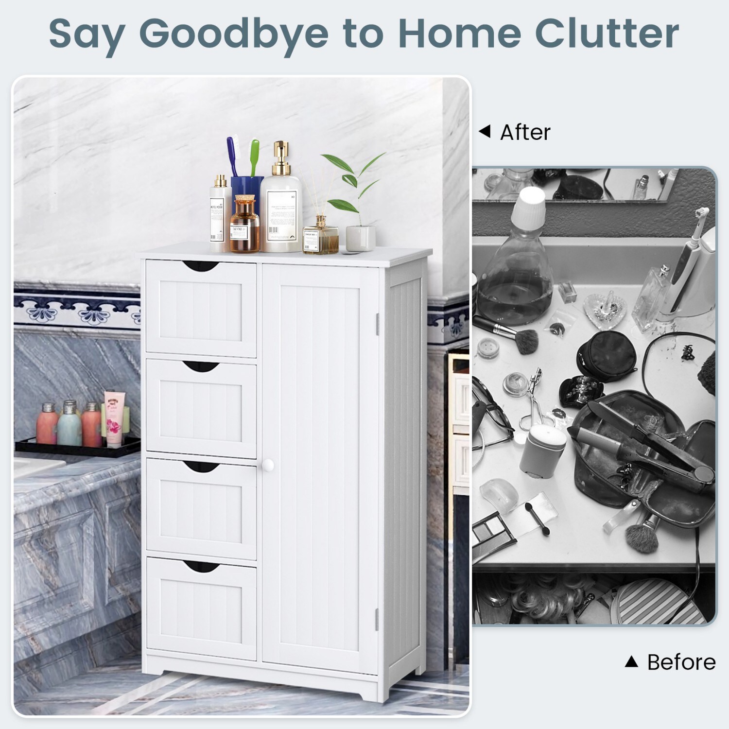 Costway HW54899 Linen-Cabinets - View #5