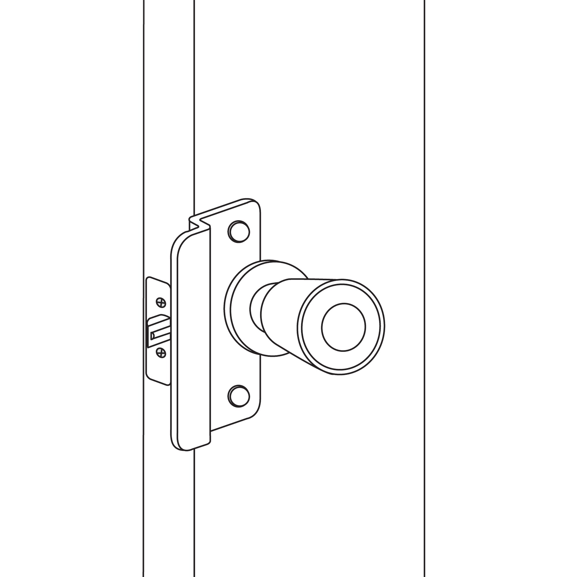 Gatehouse 6 In. Gray-painted Steel Latch Shield with 5/16 In. Offset ...