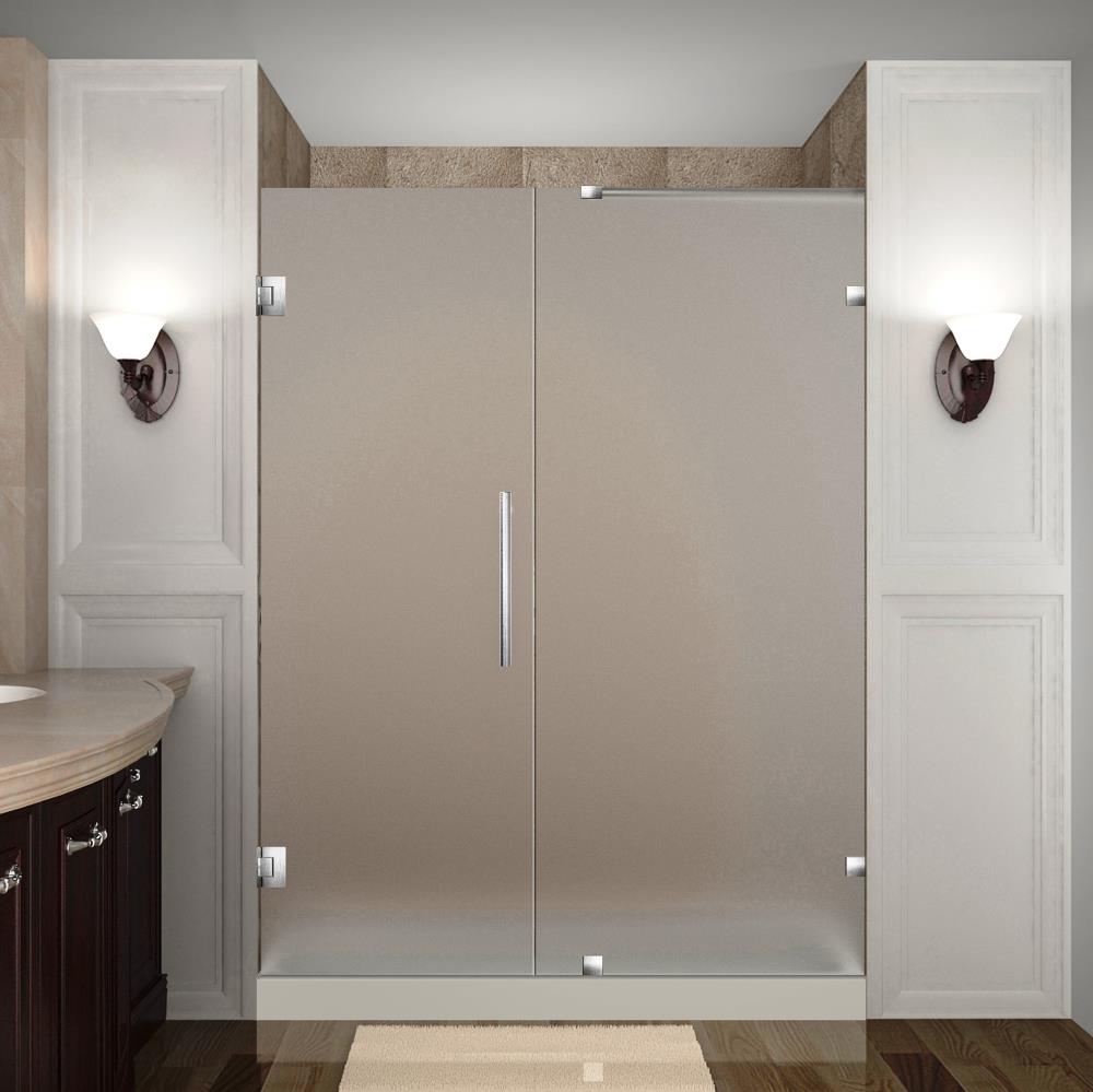 Aston SDR985FSS5210 Nautis 51-1/4-in to 52-1/4-in x 72-in Frameless Hinged Shower Door