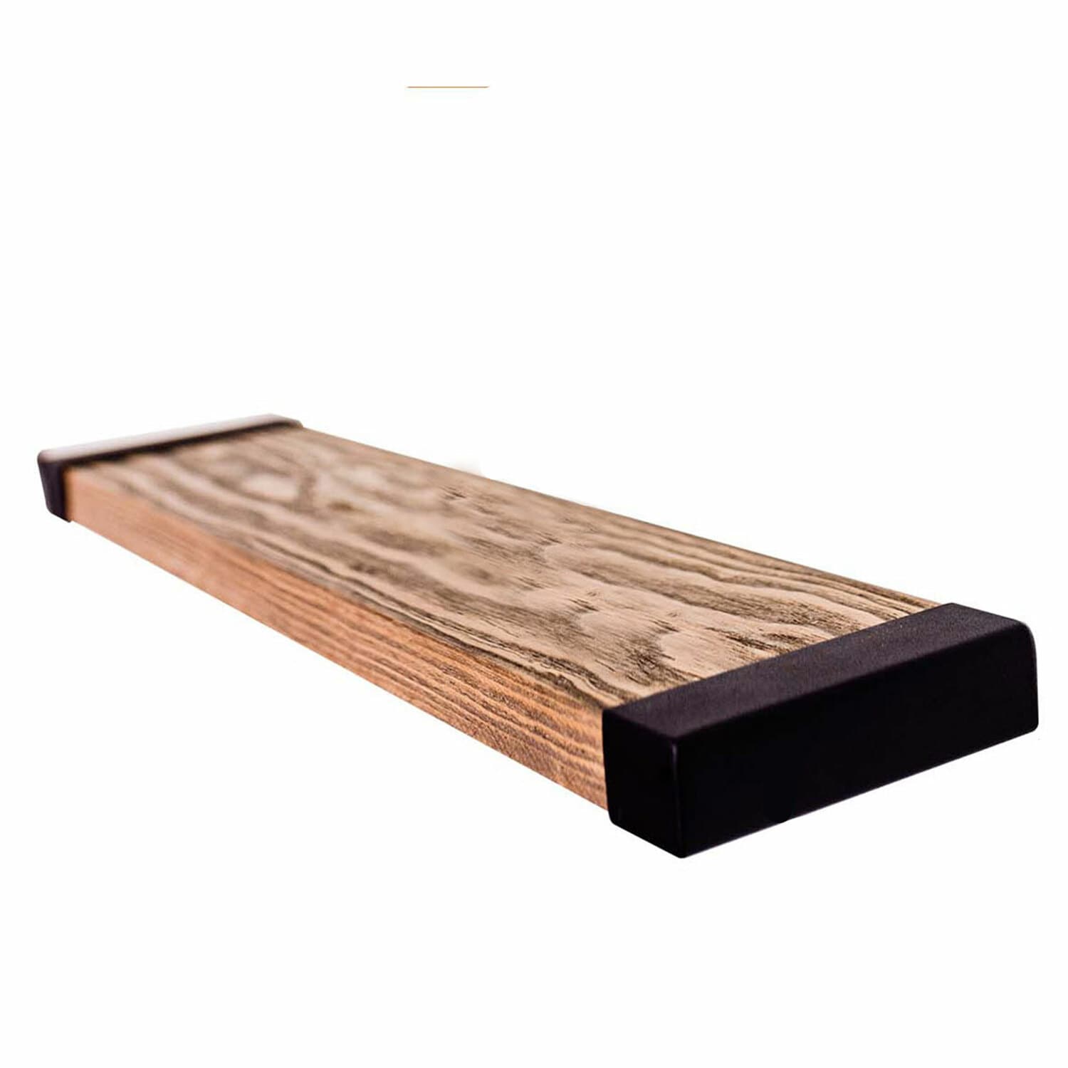 Willow & Grace 249505 24-Inches L x 24-Inches D x 1.5-Inches H Walnut Wood Rectangular Floating shelf 2 Decorative Shelves