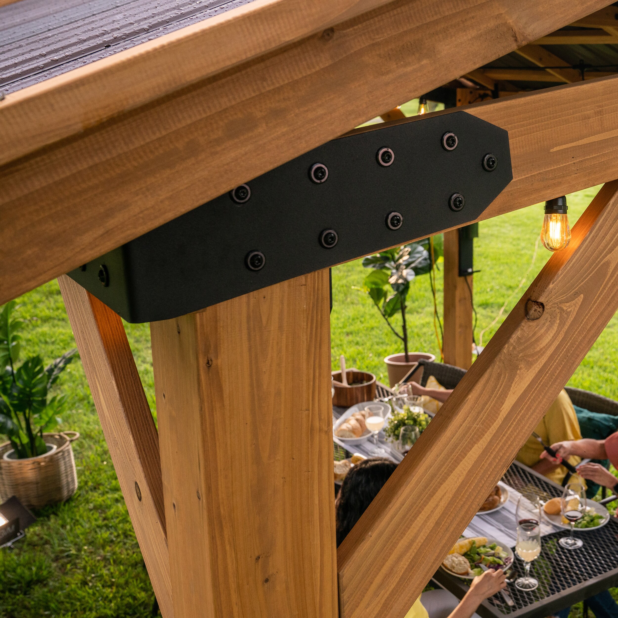 Norwood 12x10 Cedar and Steel Outdoor Gazebo