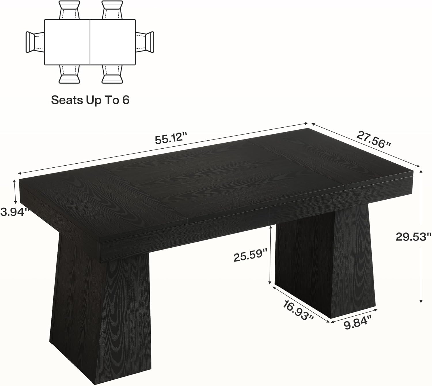 Tribesigns LWSC-JW1081 Dining-Tables - View #6