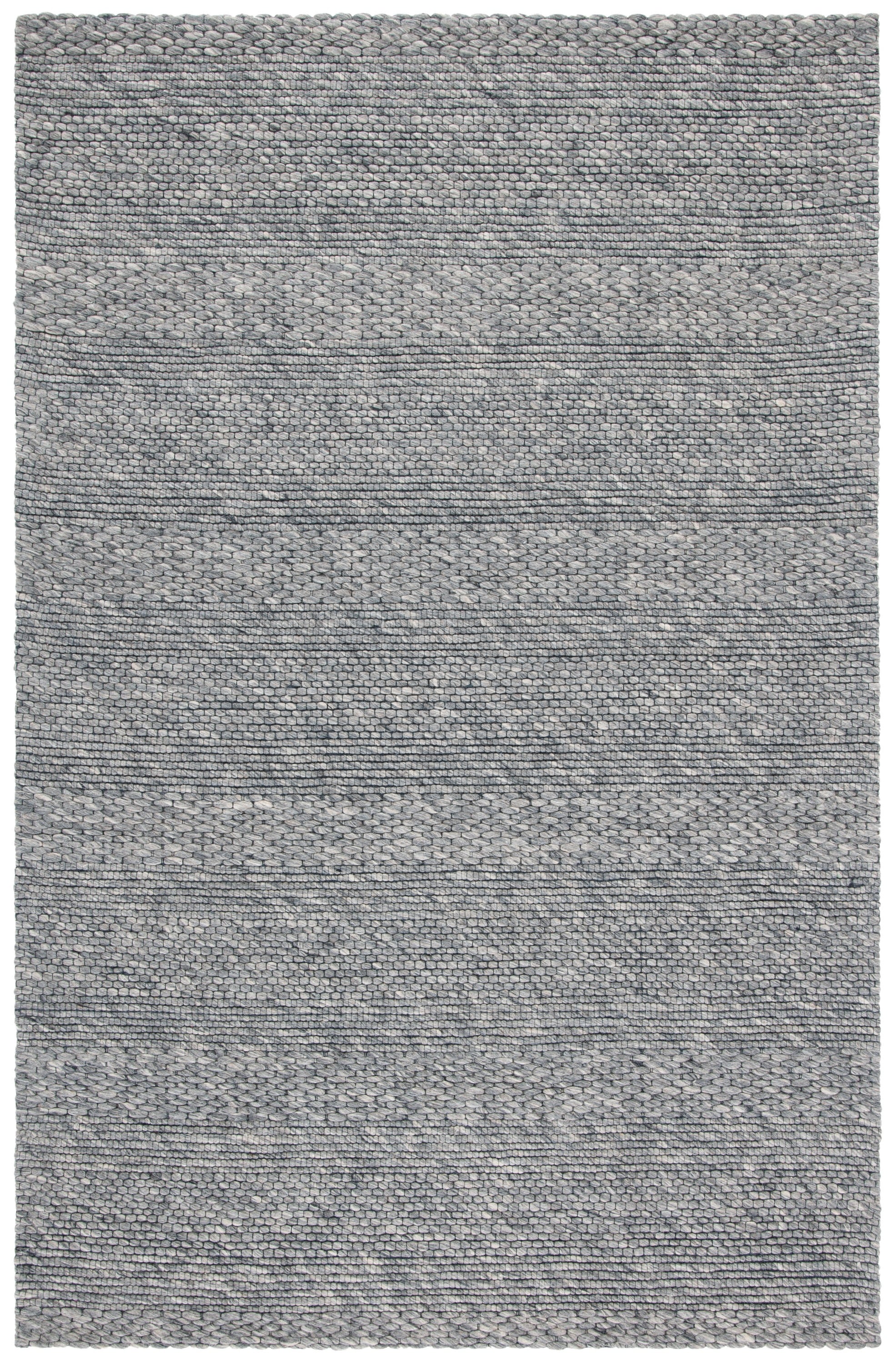 Marbella Dark Gray Flat Woven Rectangular Area Rug