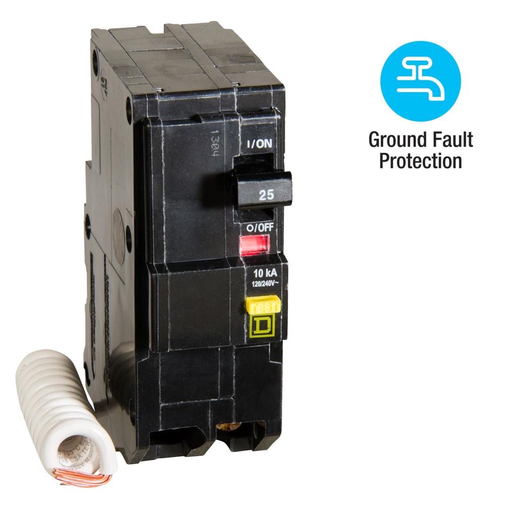 Square D QO 25 Amp 2-Pole GFCI Circuit Breaker