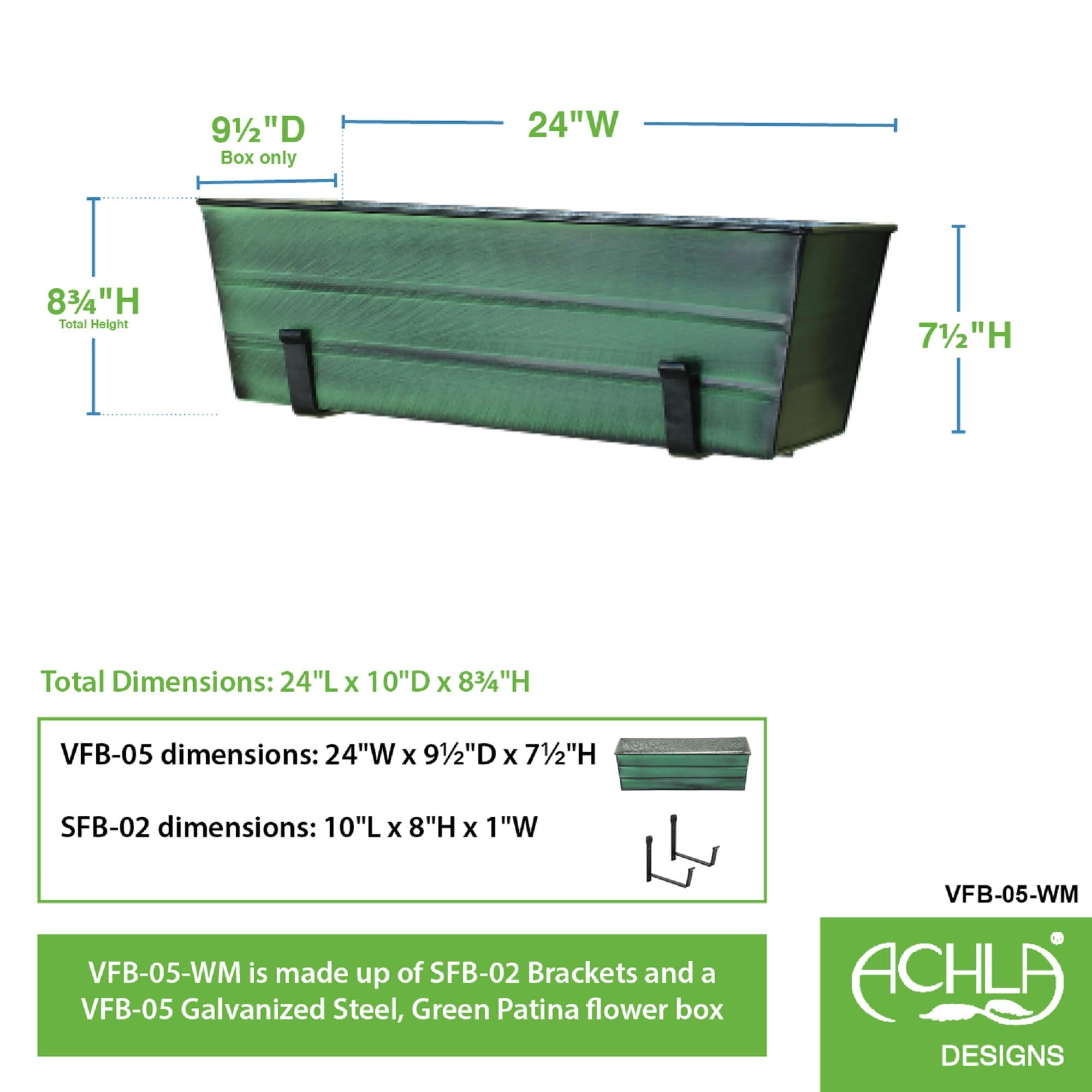 Minuteman International VFB-05-WM Planter-Window-Box - View #2