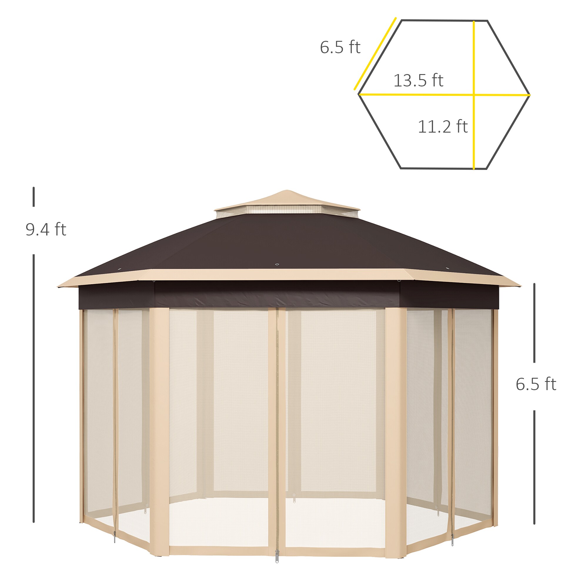Kahomvis AOS-QP109-258 Wood-Resin-Gazebos - View #3