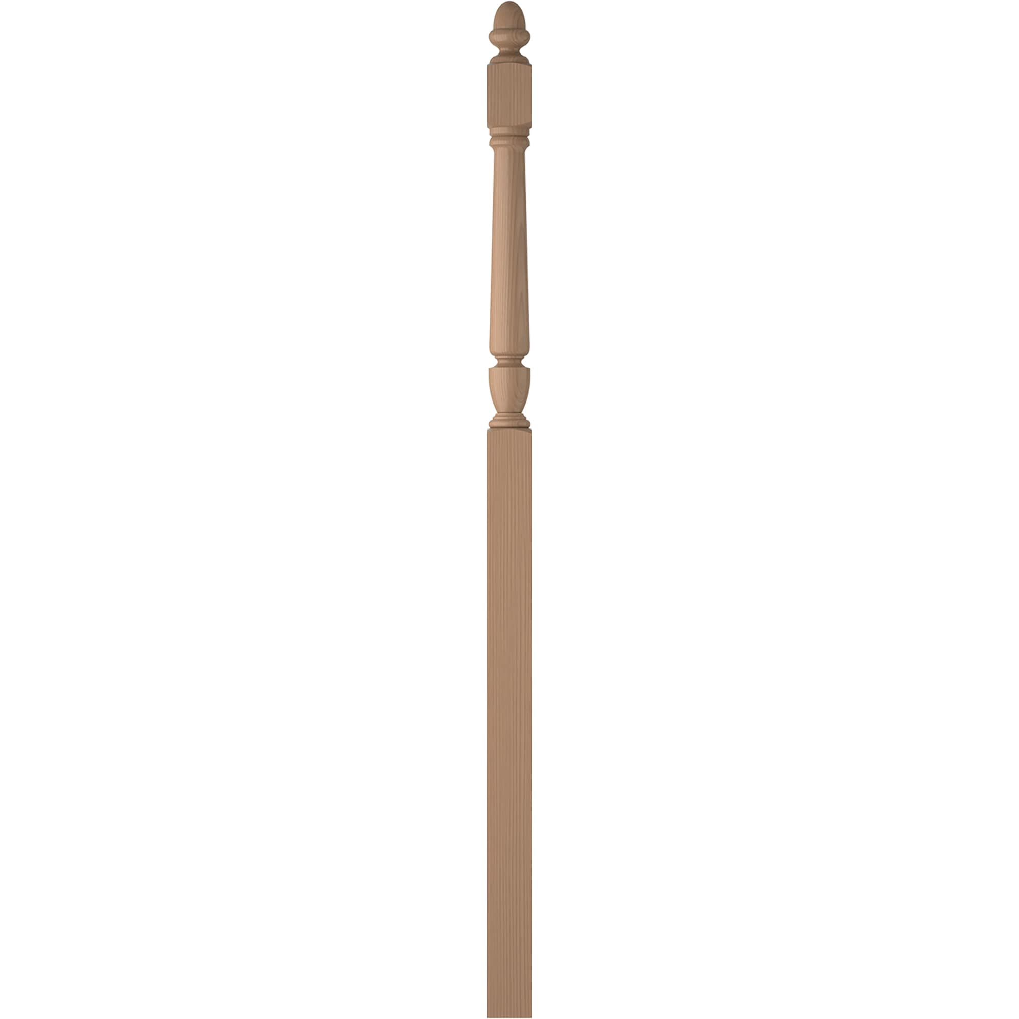 L.J. Smith Stair Systems LJP-3058-P Regent 3.5-in x 77.75-in Unfinished Poplar Intermediate Stair Newel Post