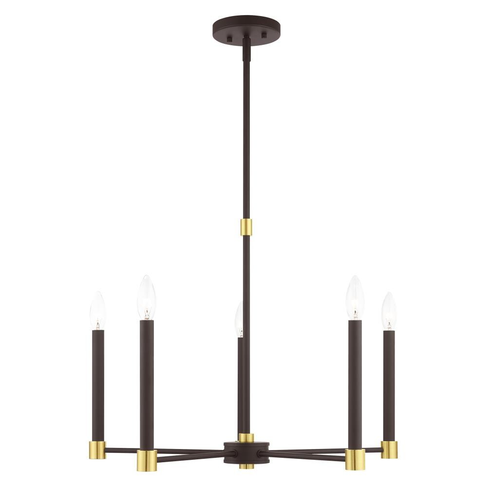 Livex Lighting 46885-07 Karlstad 5 -Light Matte Bronze Modern/contemporary For Use in Bathrooms, Bedrooms, Dining Rooms, Foyers, Kitchens, Living Rooms Chandelier