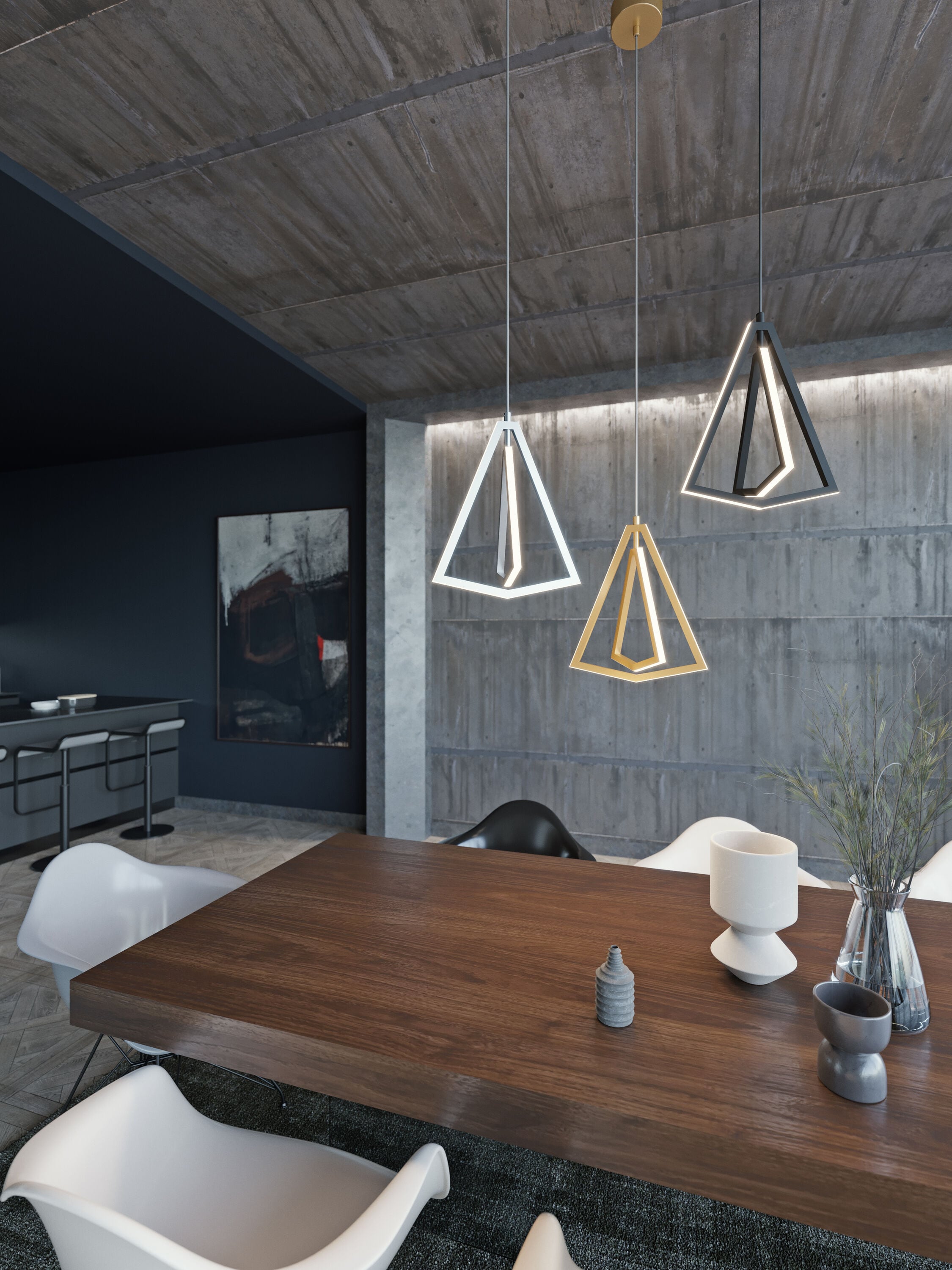 Gianna Satin Nickel Modern LED Pendant Light for Indoor/Outdoor