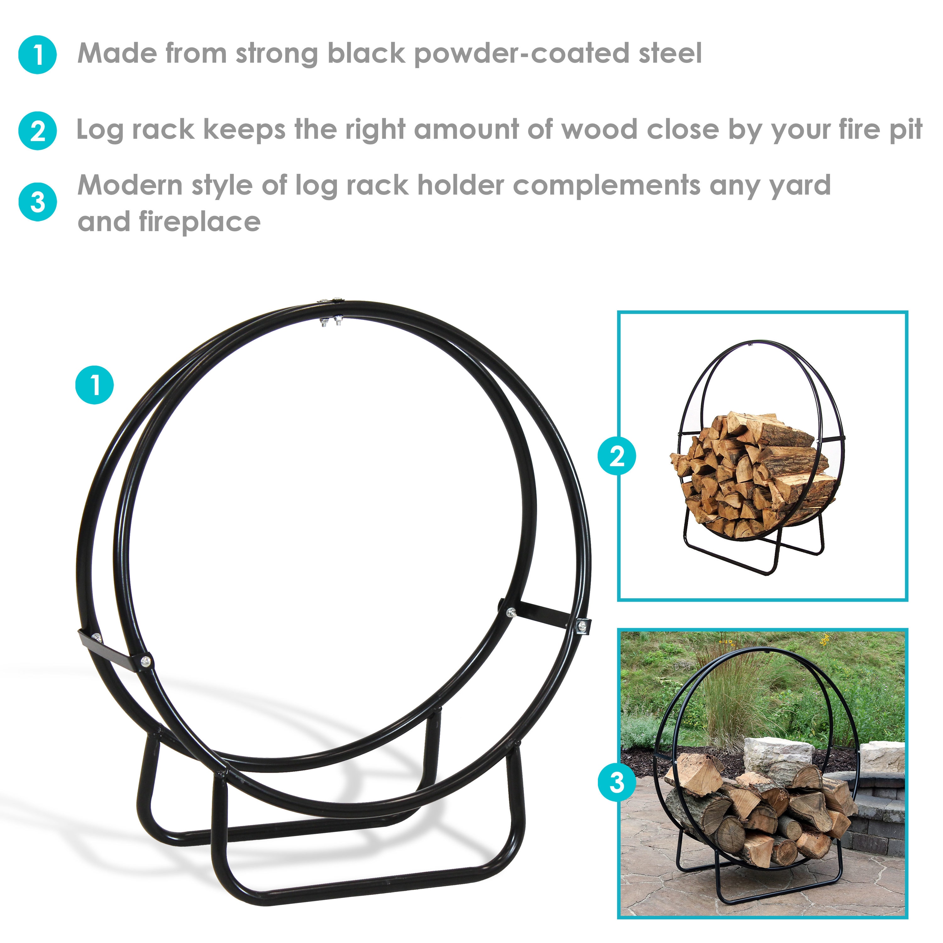 Sunnydaze Decor QX-40LH Firewood-Storage - View #5