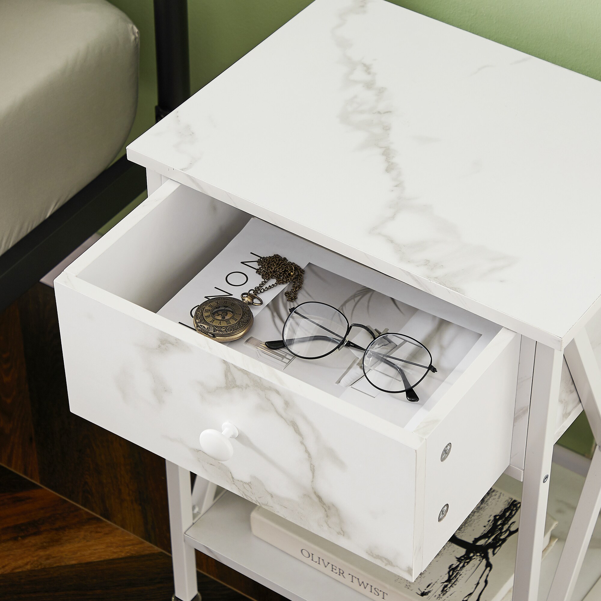 Vecelo LOE-DC-NS01-WHT-A2 nightstands - View #9