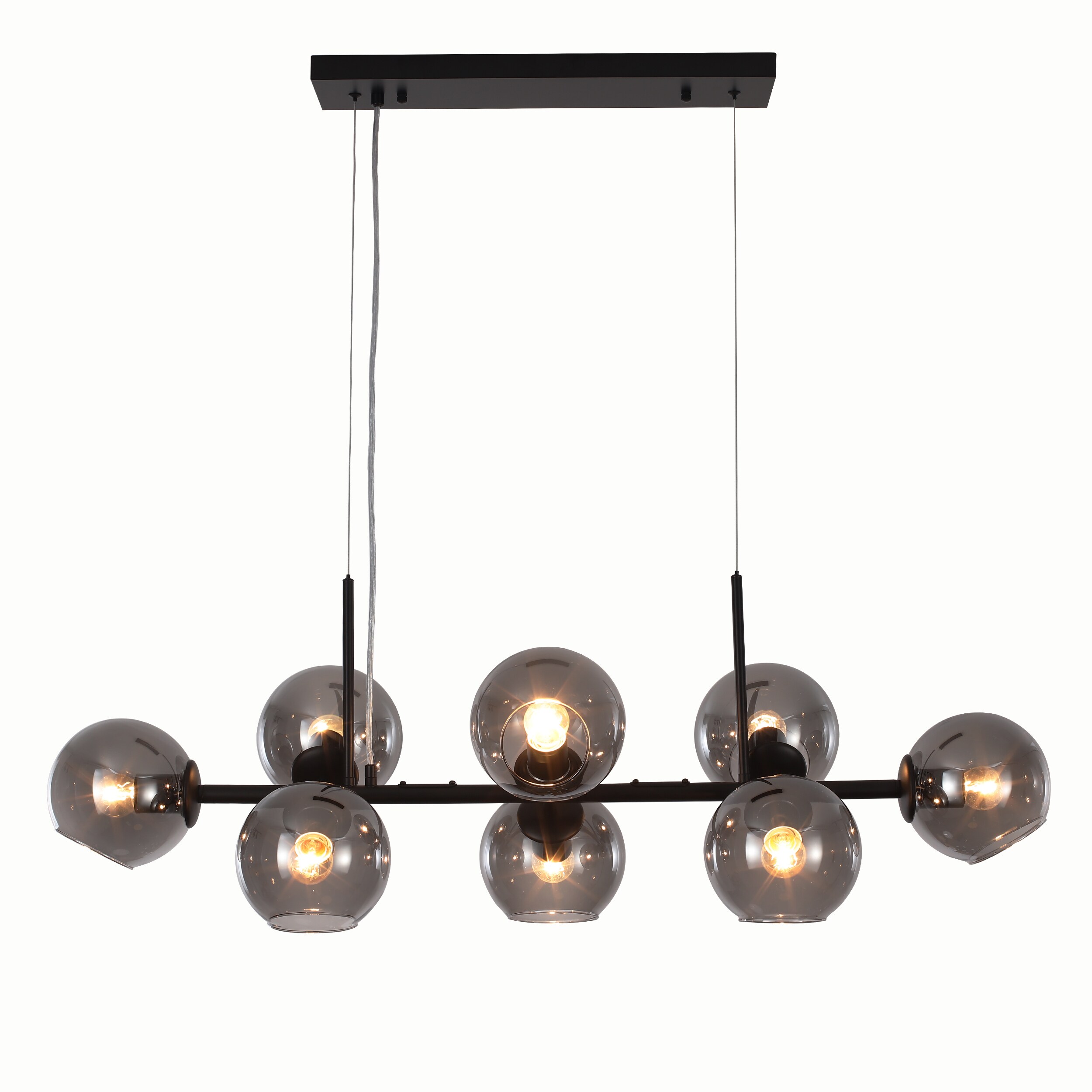HUOKU PD1007941 REVERSO 8 -Light Matte Black Modern/contemporary For Use in Bedrooms, Dining Rooms, Foyers, Kitchens, Living Rooms Chandelier
