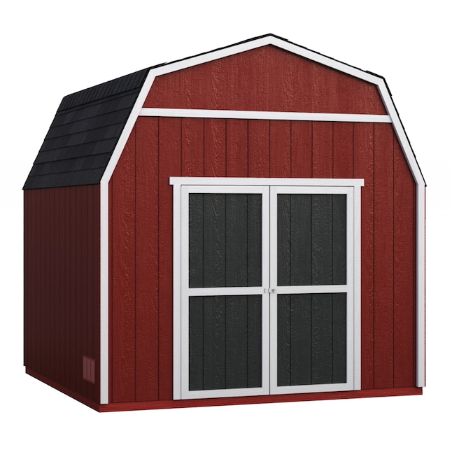 Heartland 10 Ft X Rainier Gambrel Engineered Storage Shed In The Wood Sheds Department At Com - Red Shed Home Decor And Gifts