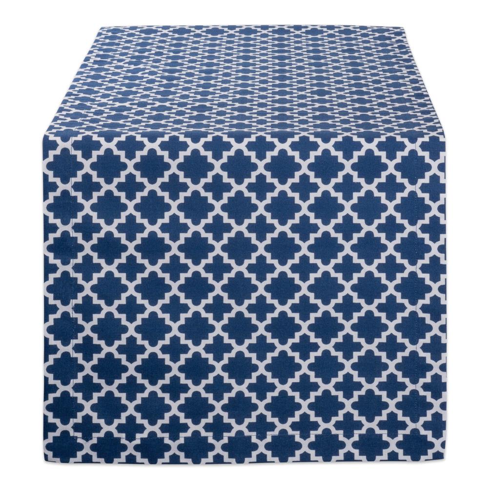 French Blue Woven Paper Table Runner 14x72