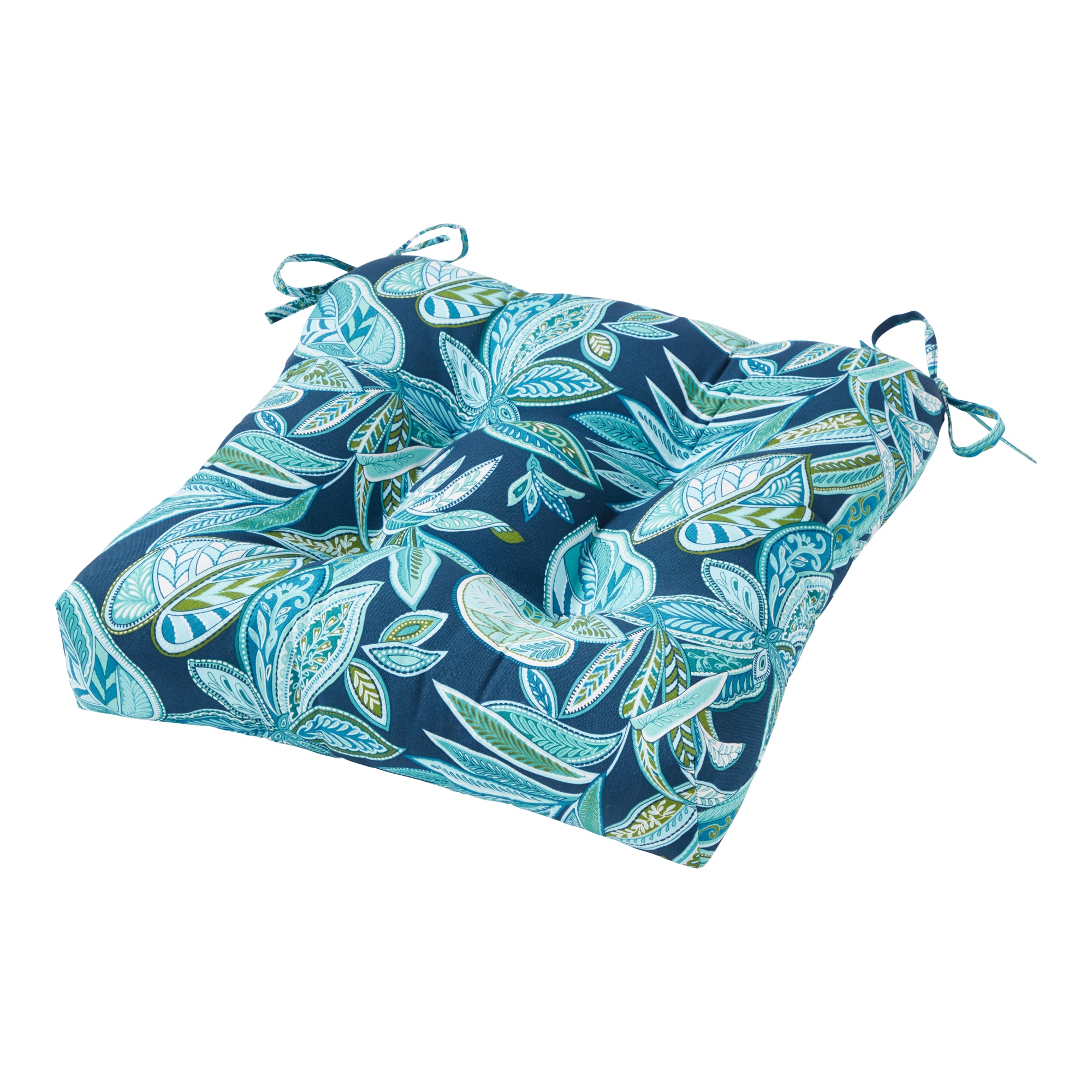 Greendale Home Fashions - Outdoor 20-in x 20-in Botanical Crestwood Patio chair cushion