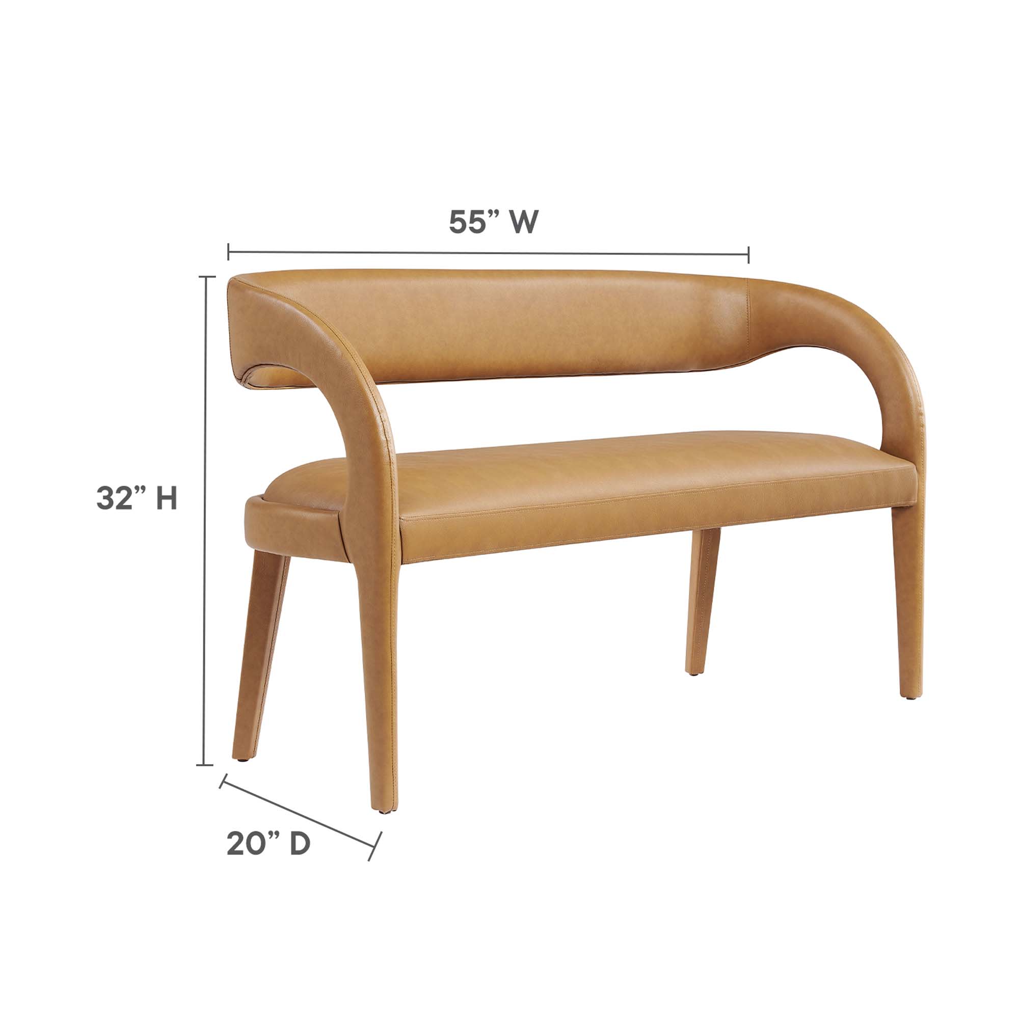 Modway EEI-6570-TAN bench - View #3