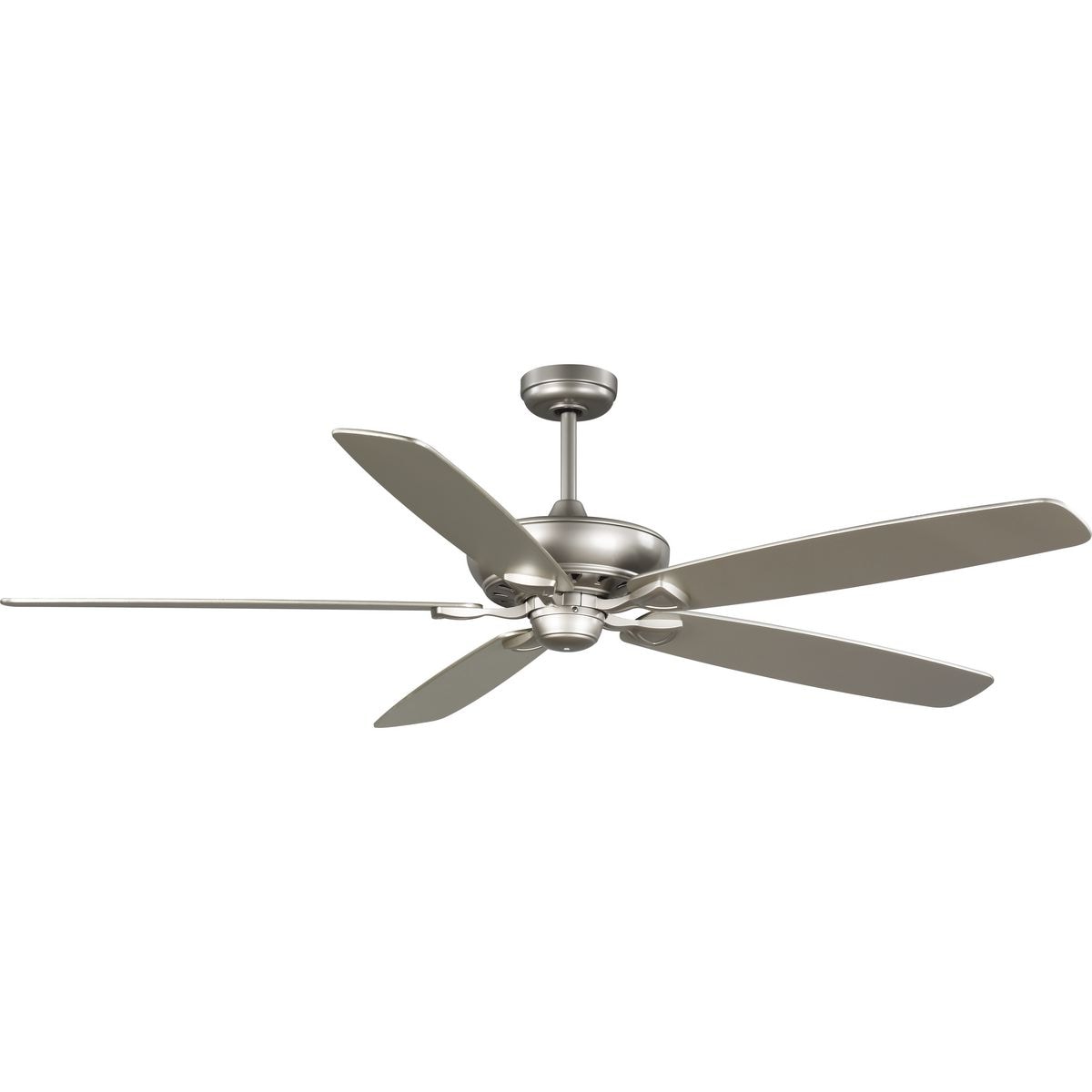 Progress Lighting P250070-152 Kennedale 72-in Outdoor Painted Nickel with Grey Weathered Wood or Silver Blades Ceiling Fan Light Kit Compatible - Remote Included ( 5 -Blade )