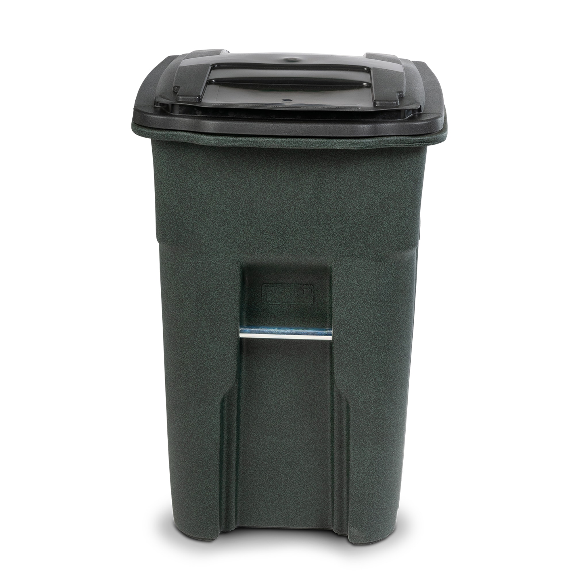 Toter 32-Gallons Greenstone Plastic Wheeled Kitchen Trash Can with Lid  Outdoor at