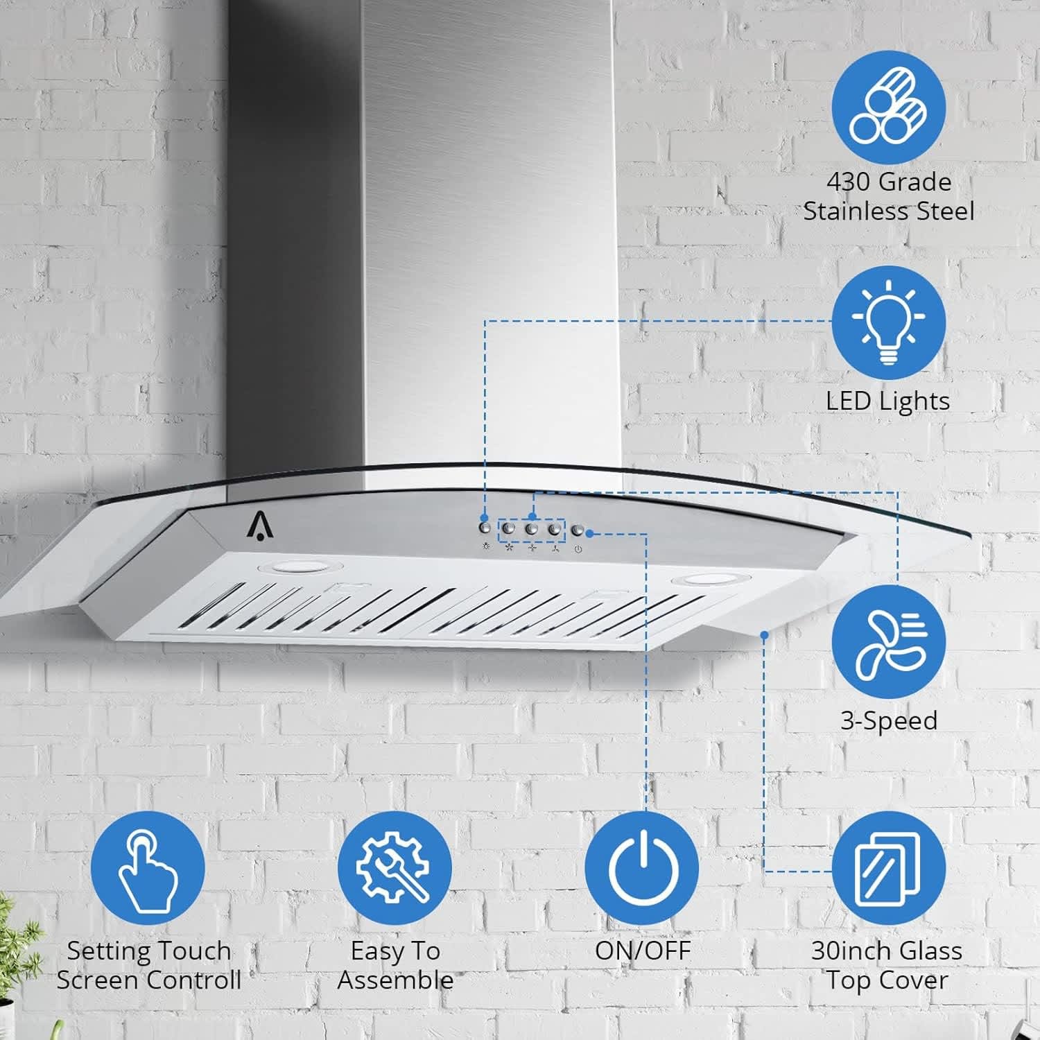 Qeetex LSHQPHO-12OSYWI5 Undercabinet-Range-Hoods - View #7