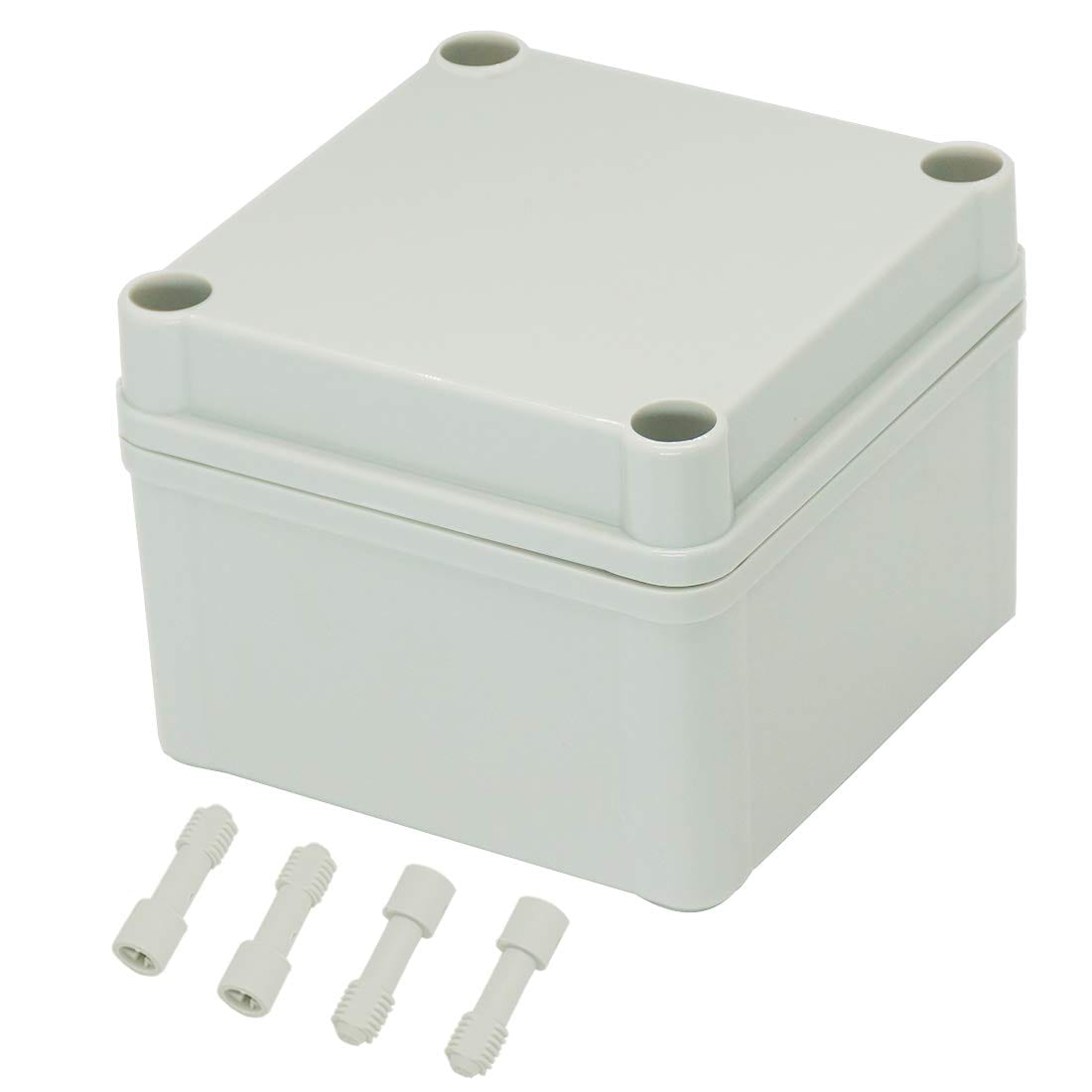 Misopily  Junction Box ABS Plastic Dustproof Waterproof IP67 Electrical Project Enclosure DIY Electronic Project Box Grey 3.94 x 3.94 x 2.95 inch