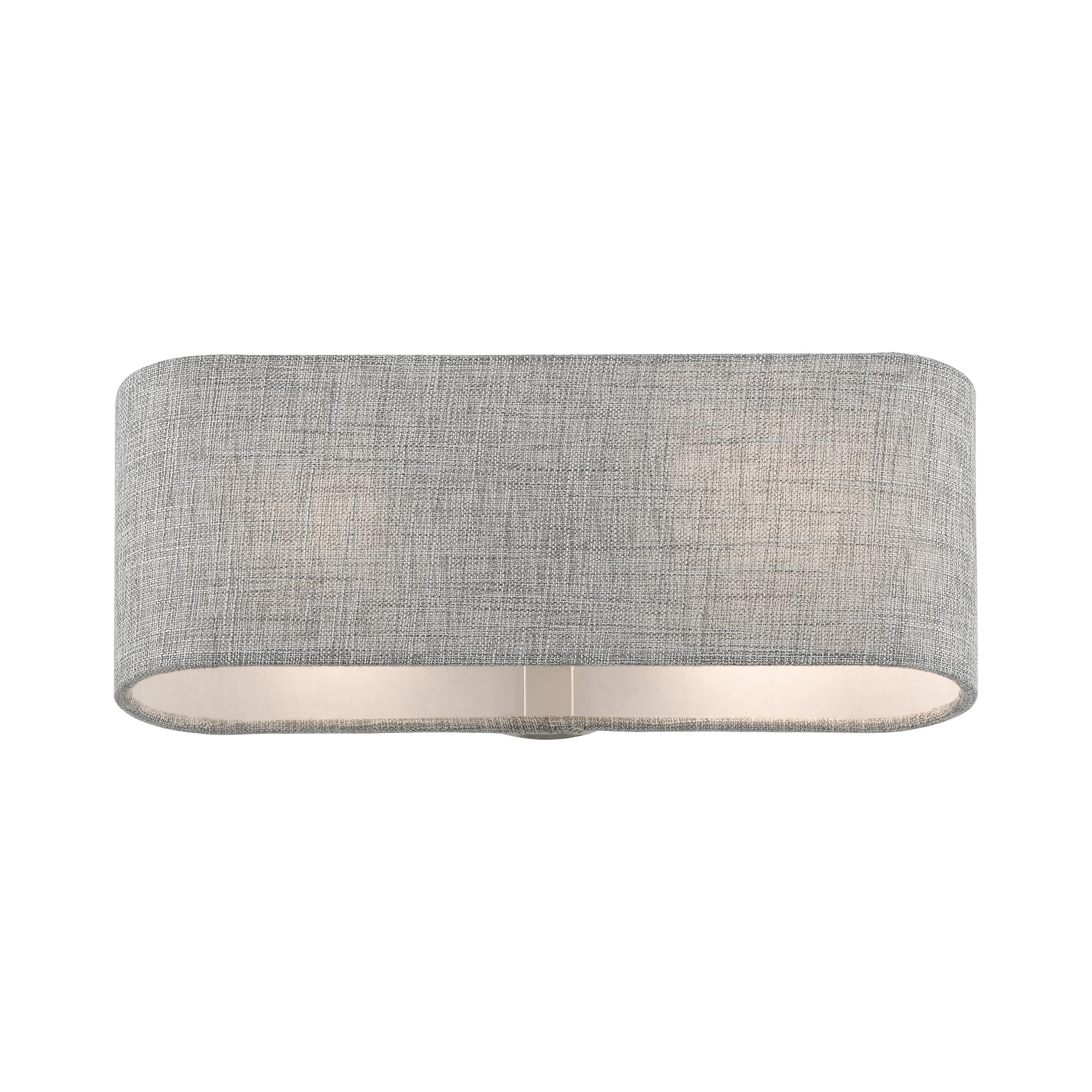 Dakota Brushed Nickel 2-Light ADA Compliant Wall Sconce with Urban Gray Shade