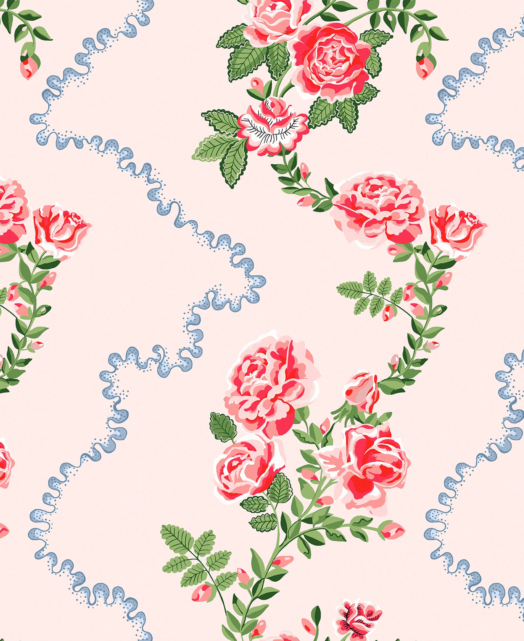 Cath Kidston Cath Kidston Rose Flutter Pink Wallpaper