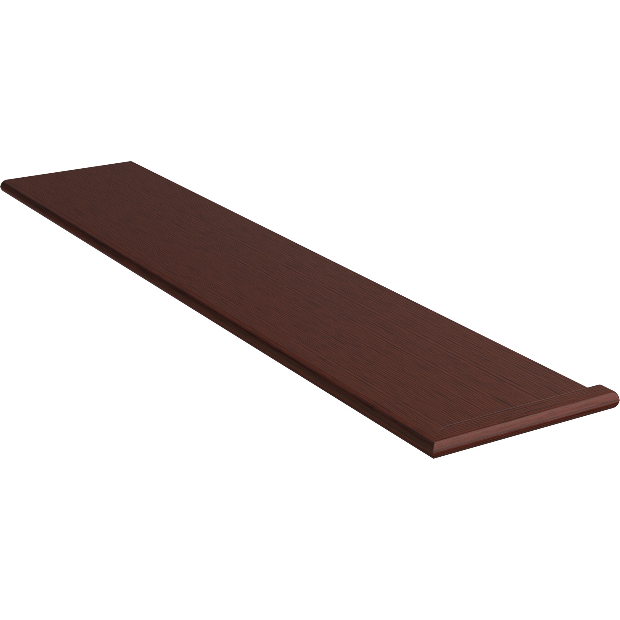 L.J. Smith Stair Systems 807011X54RH-MH 54-in x 11.5-in x 1-in Brown Mahogany Right return Bullnose Stair Tread