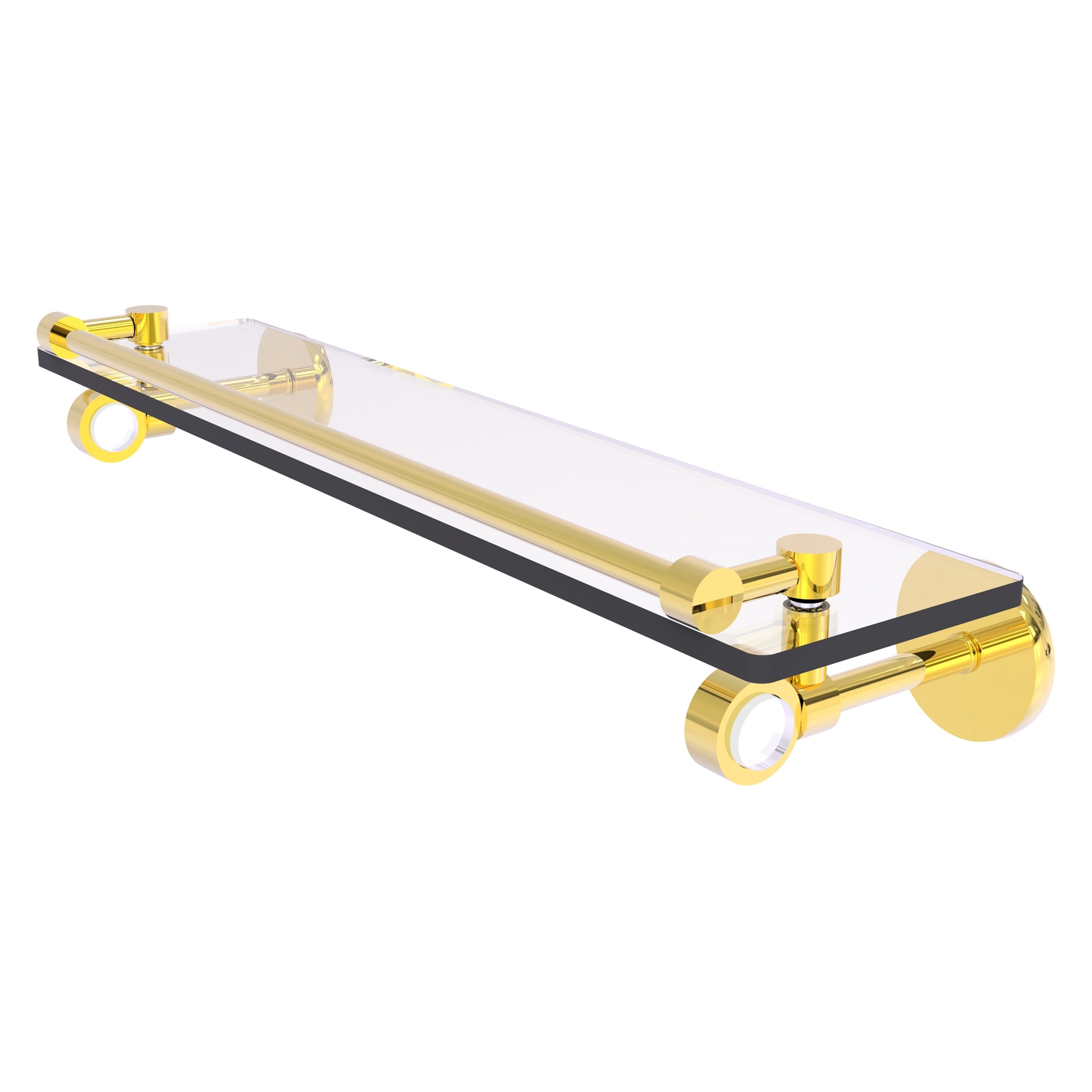 Allied Brass CV-1-22-GAL-PB Clearview Polished Brass Wall mount Bathroom Shelf ( 22-in x 3.75-in x 5-in )