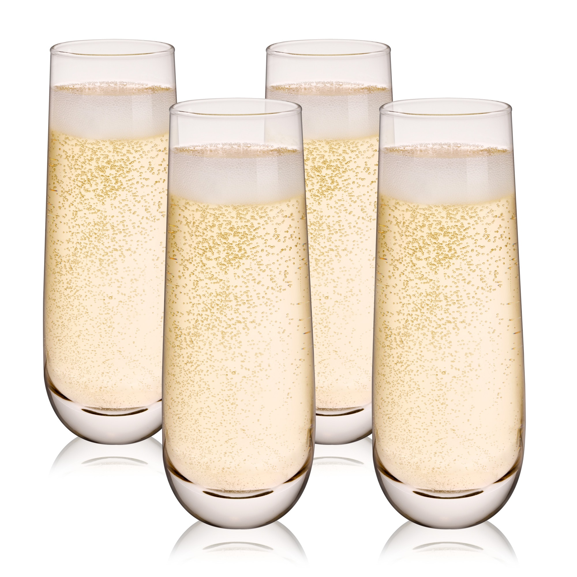 TRUE Stemless Champagne Flutes Set of 4