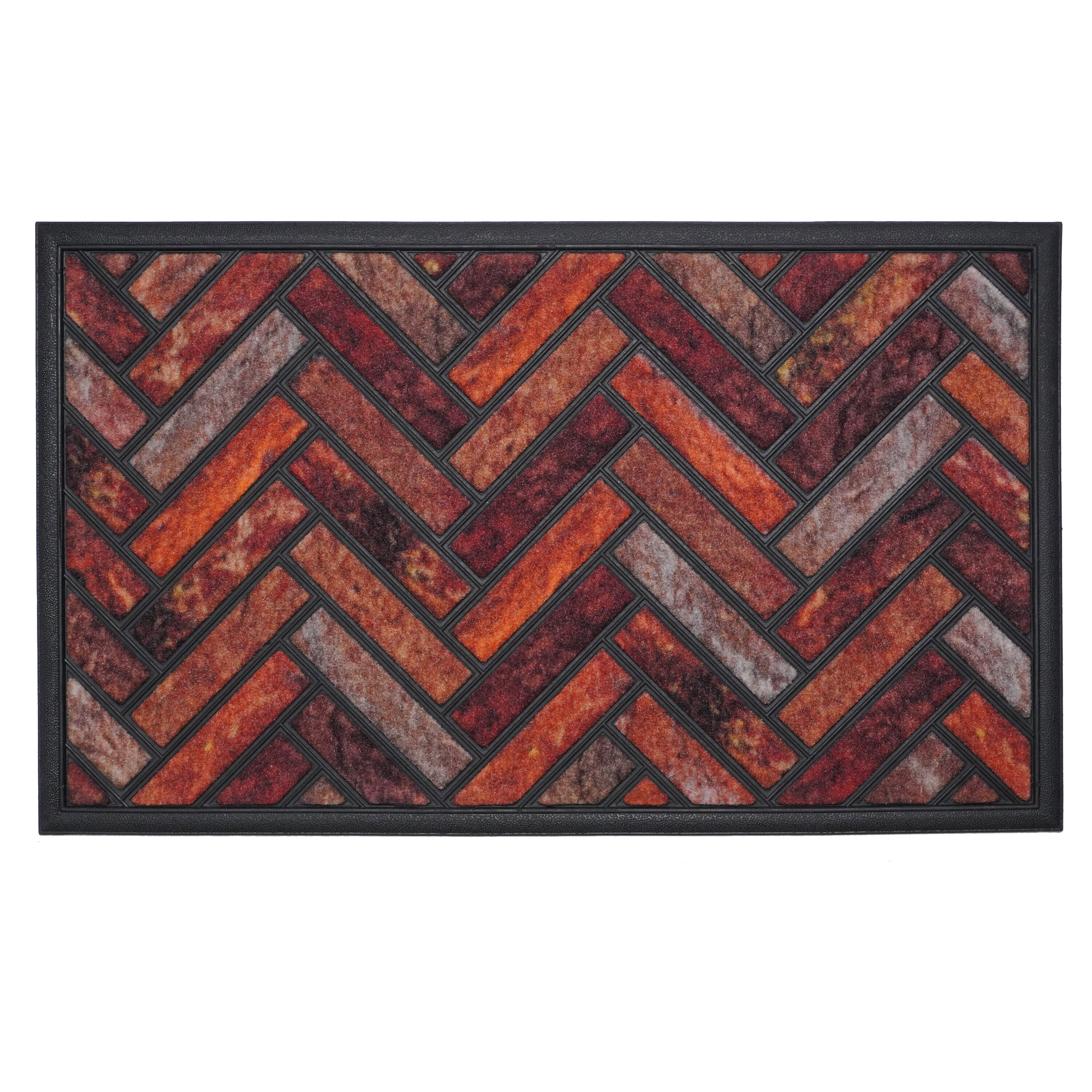 Callowaymills 108831830 18-in x 30-in Multi Polypropylene/Rubber Non-Slip Grip Indoor or outdoor Decorative Door Mat