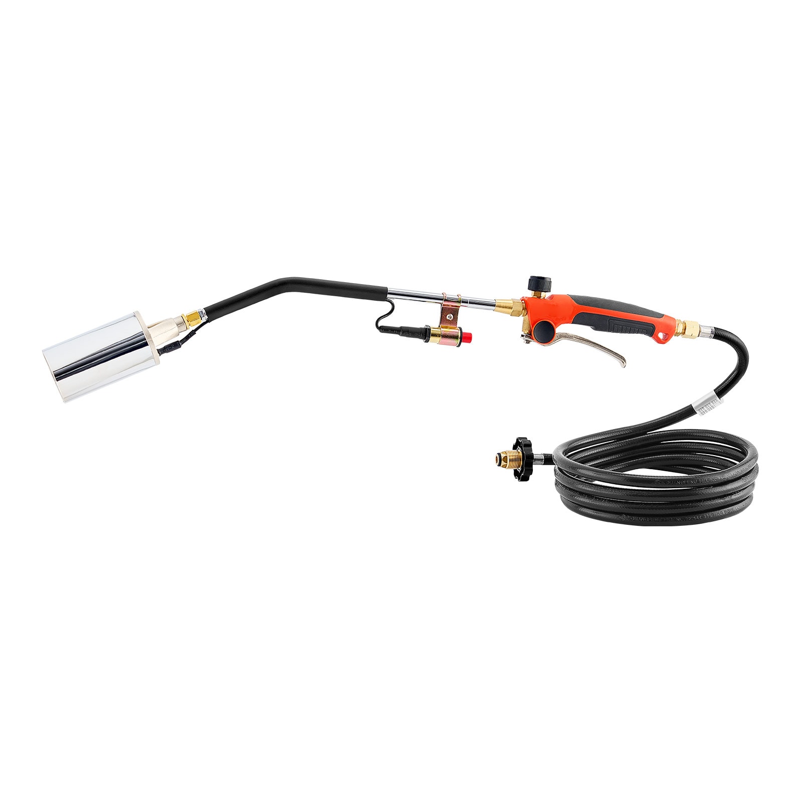 VEVOR Propane Torch Weed Burner High Output 1800000 BTU with 10 ft Hose Heavy Duty Blow Torch with Adjustable Flame and Turbo Trigger Push Button Igniter Flamethrower Kit for Garden Ice Snow Road