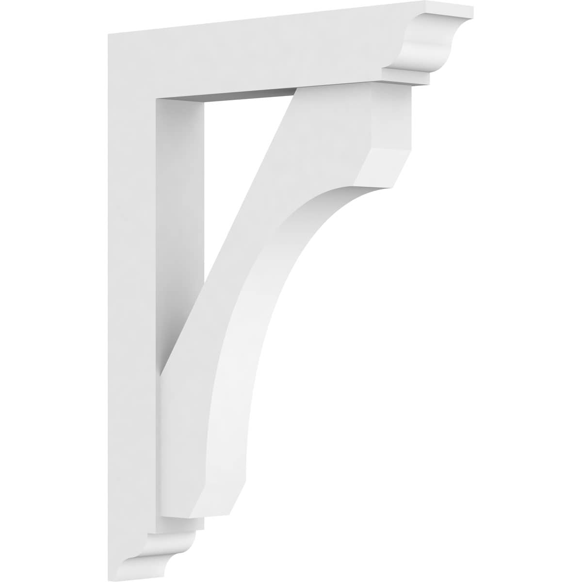 Ekena Millwork BKTP03X18X24LEC01 Standard Legacy 3-in x 18-in x 24-in White PVC Standard bracket