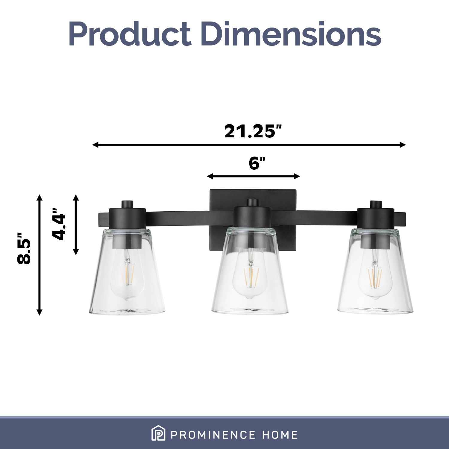 Prominence Home Fairendale 3-Light Matte Black LED Modern/Contemporary ...