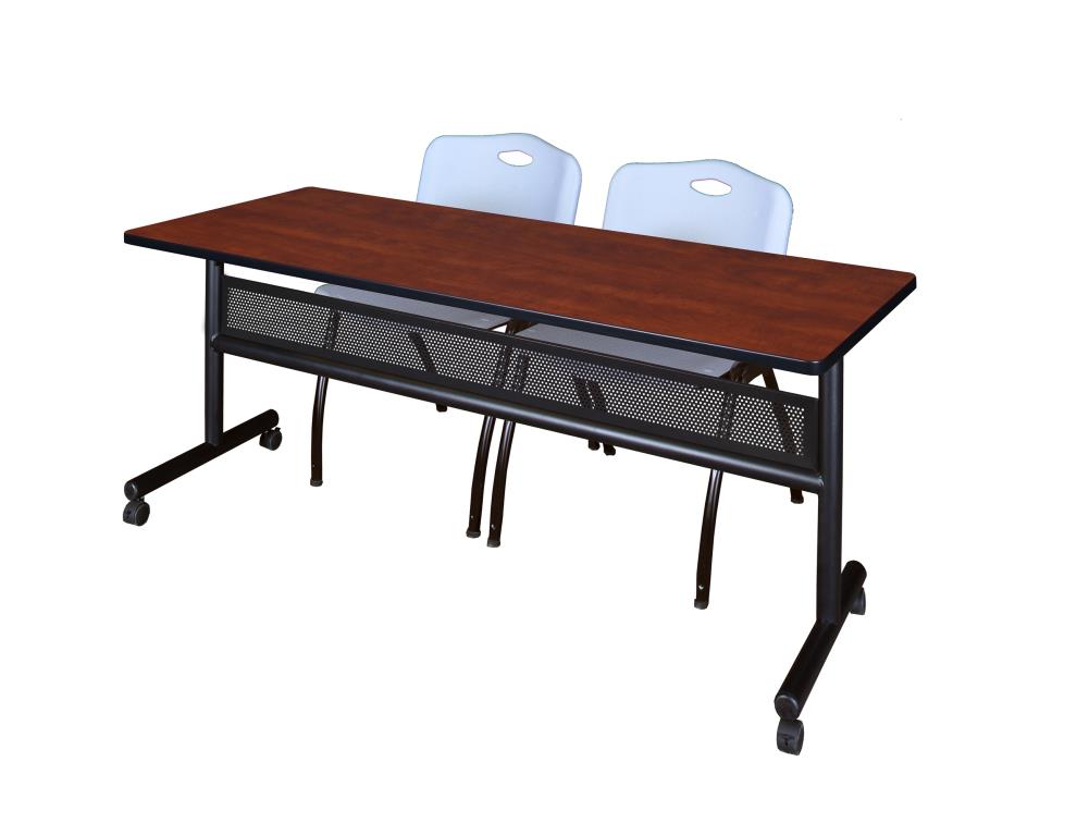 Regency MKFTM7224CH47GY Training Red 4-Person Training Table (72-in W x 29-in H)