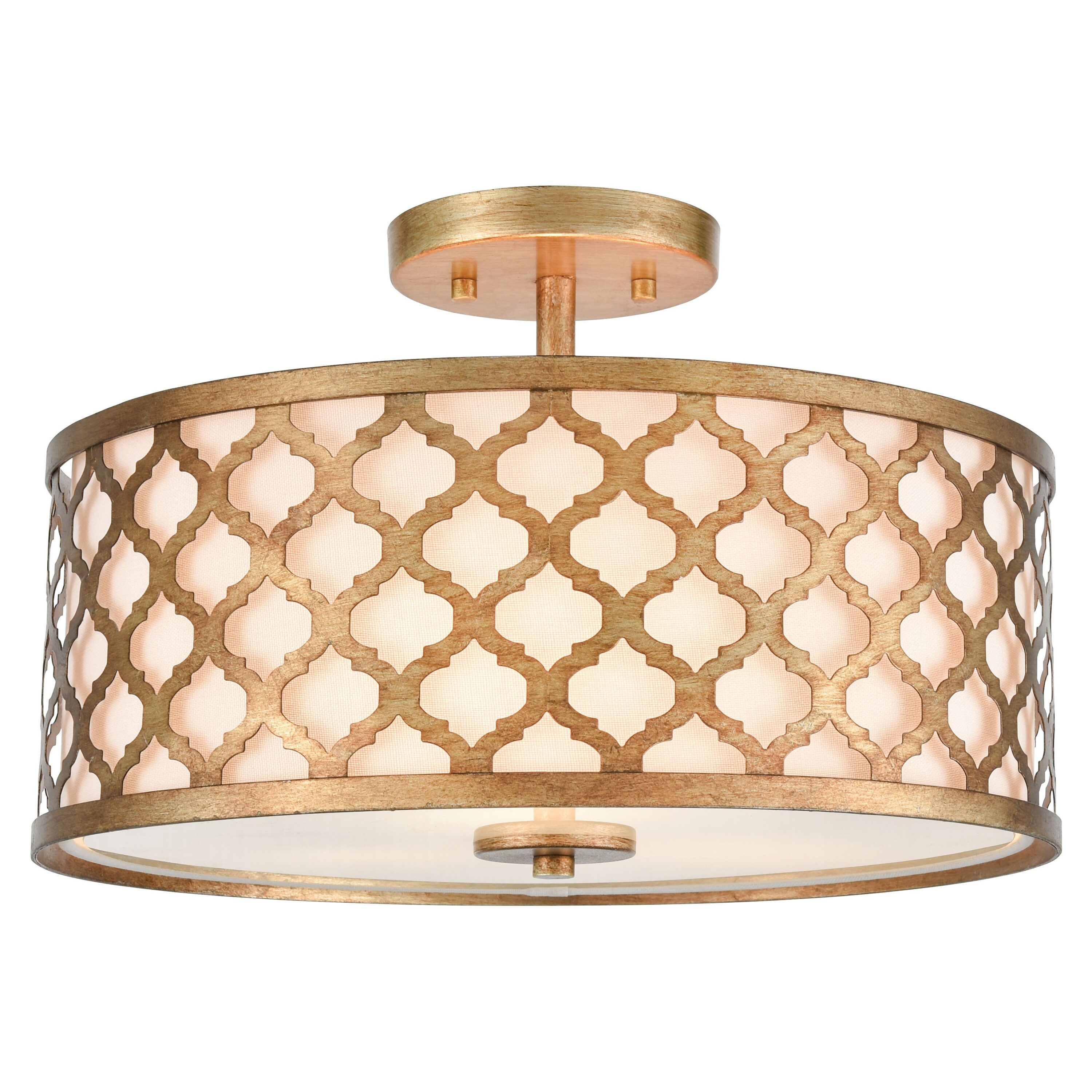 Westmore by ELK Lighting LW-2023260600796 Sunset 3 -Light 16-in Multiple finishes Gold Semi Flush Mount Light