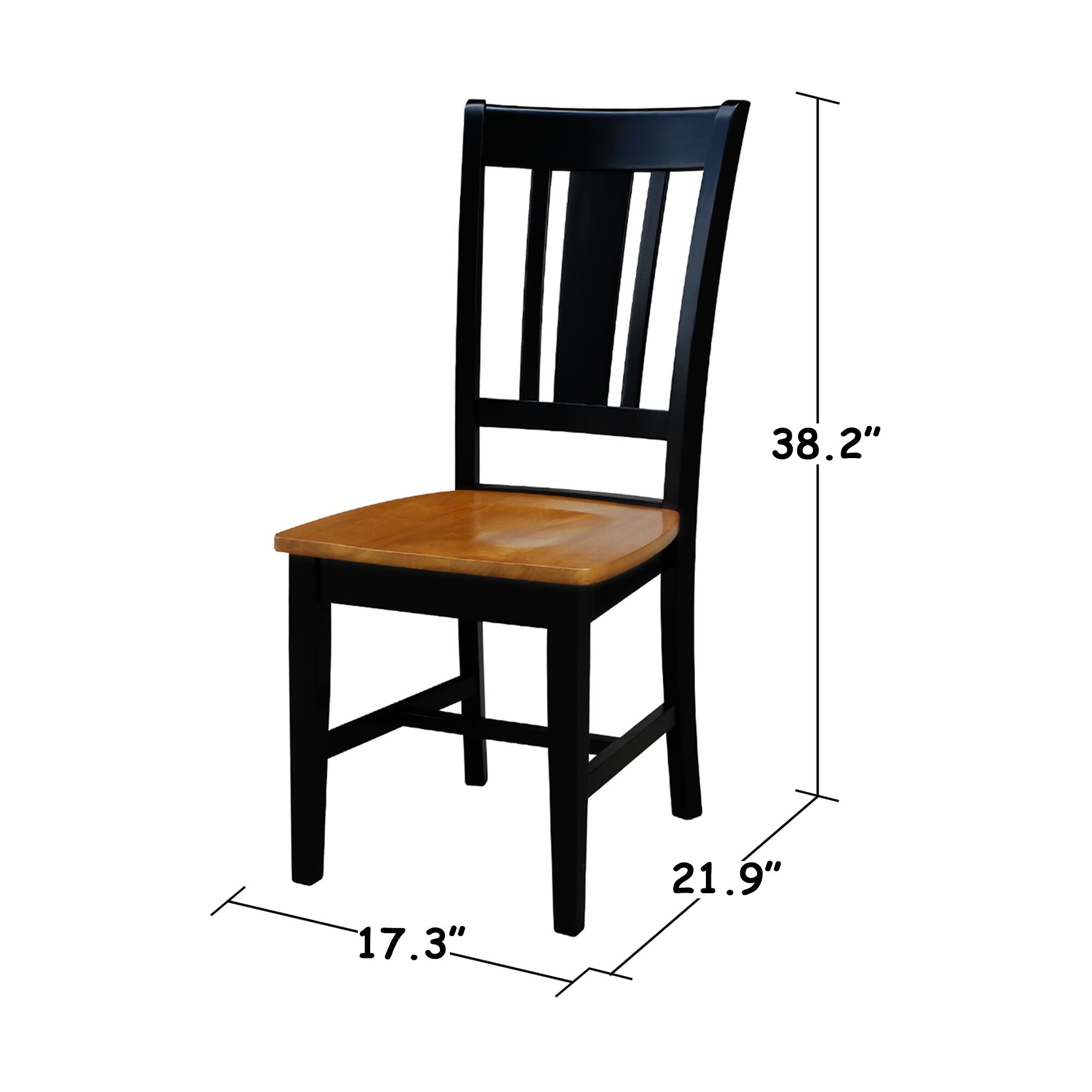 International Concepts Set of 2 Traditional Dining Side Chair (Wood ...