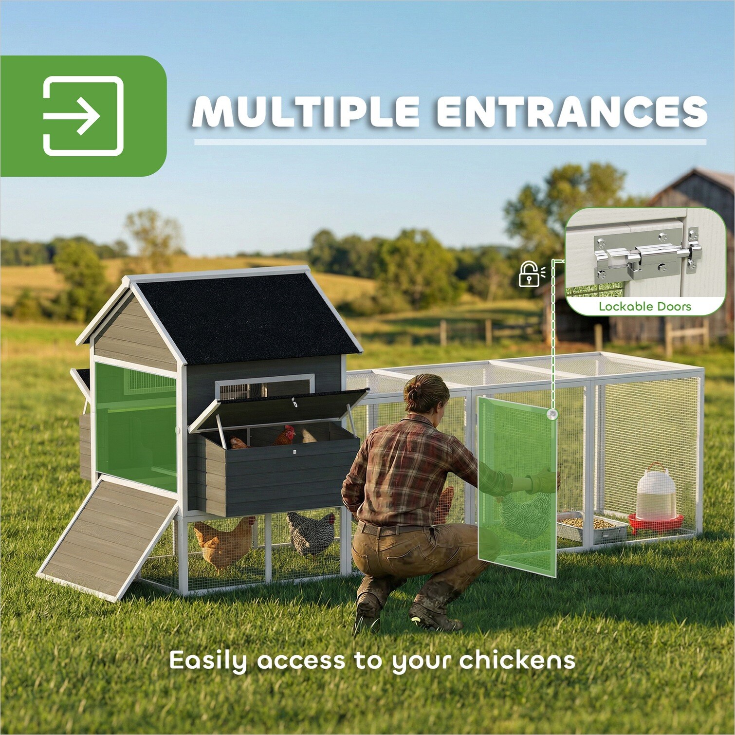 BBabe OXJ5MC37HJ58 Chicken-Coops-Rabbit-Hutches - View #3
