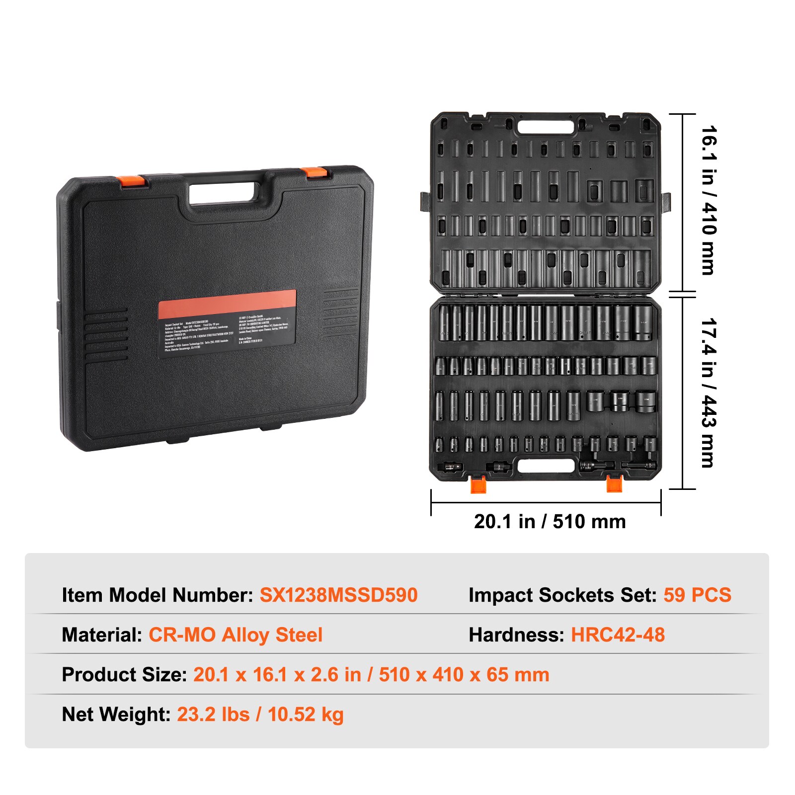 VEVOR SCCJTTZJ1CRM06168V0 Impact-Socket-Sets - View #7