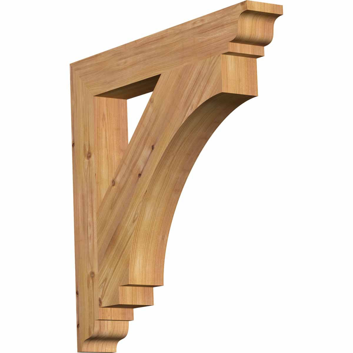Ekena Millwork BKT04X26X26IMP01SWR Imperial traditional smooth 3-1/2-in x 26-in x 26-in Western red cedar Brown Wood Standard bracket
