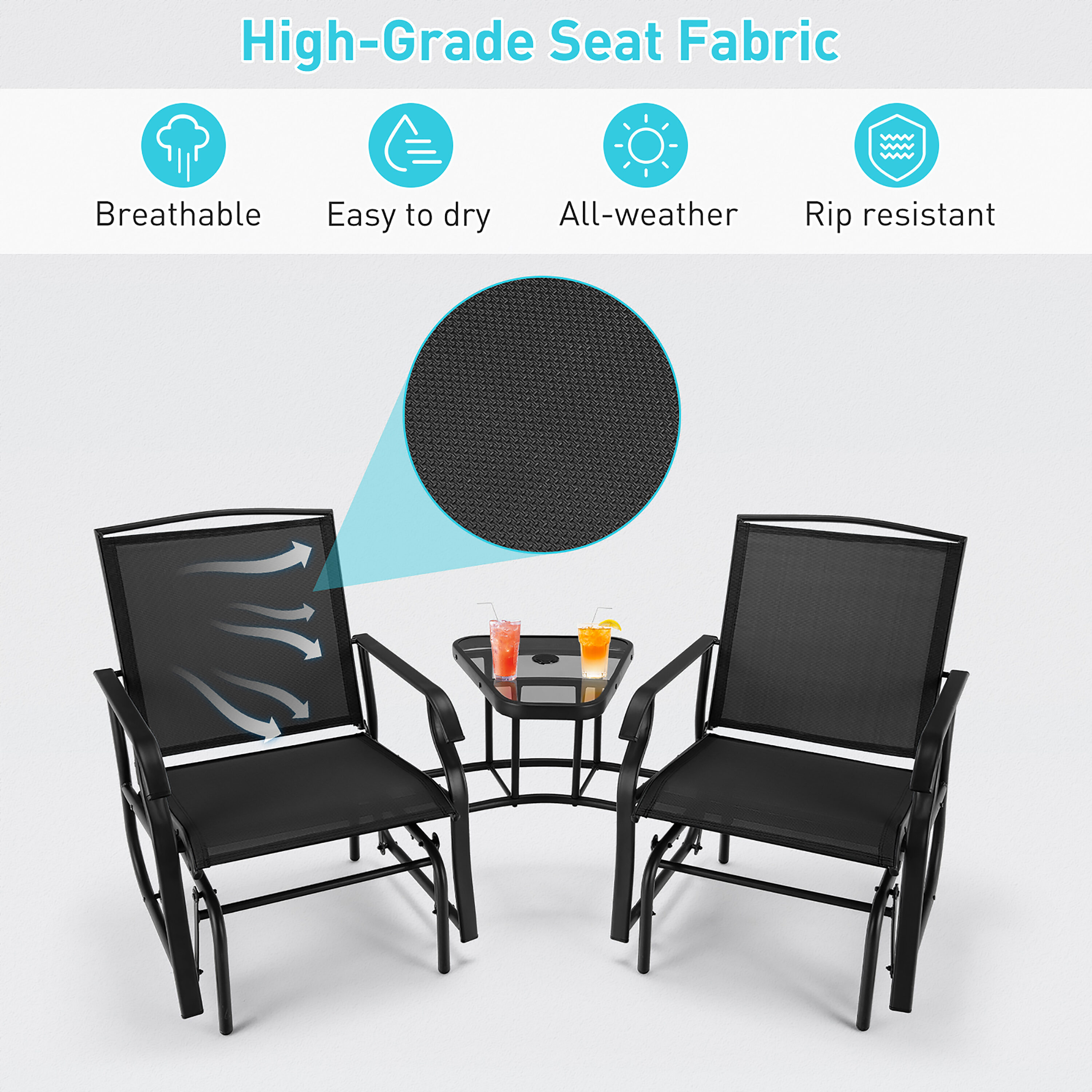Costway NP10188DK Patio-Conversation-Sets - View #6